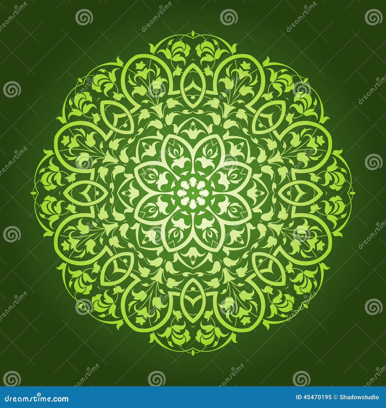 Abstract Floral Circular Pattern Design Stock Photo 