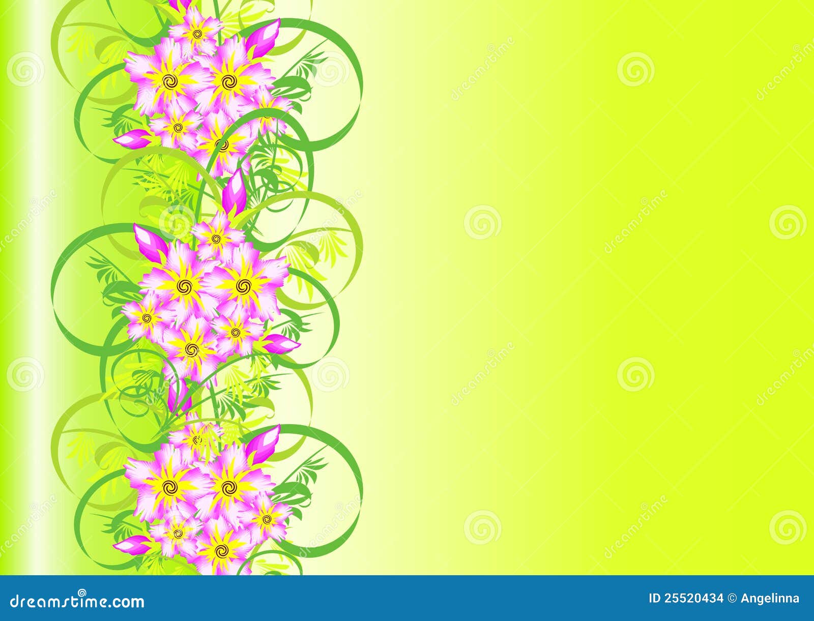 Abstract Floral Ornament with Background Stock Vector Illustration of