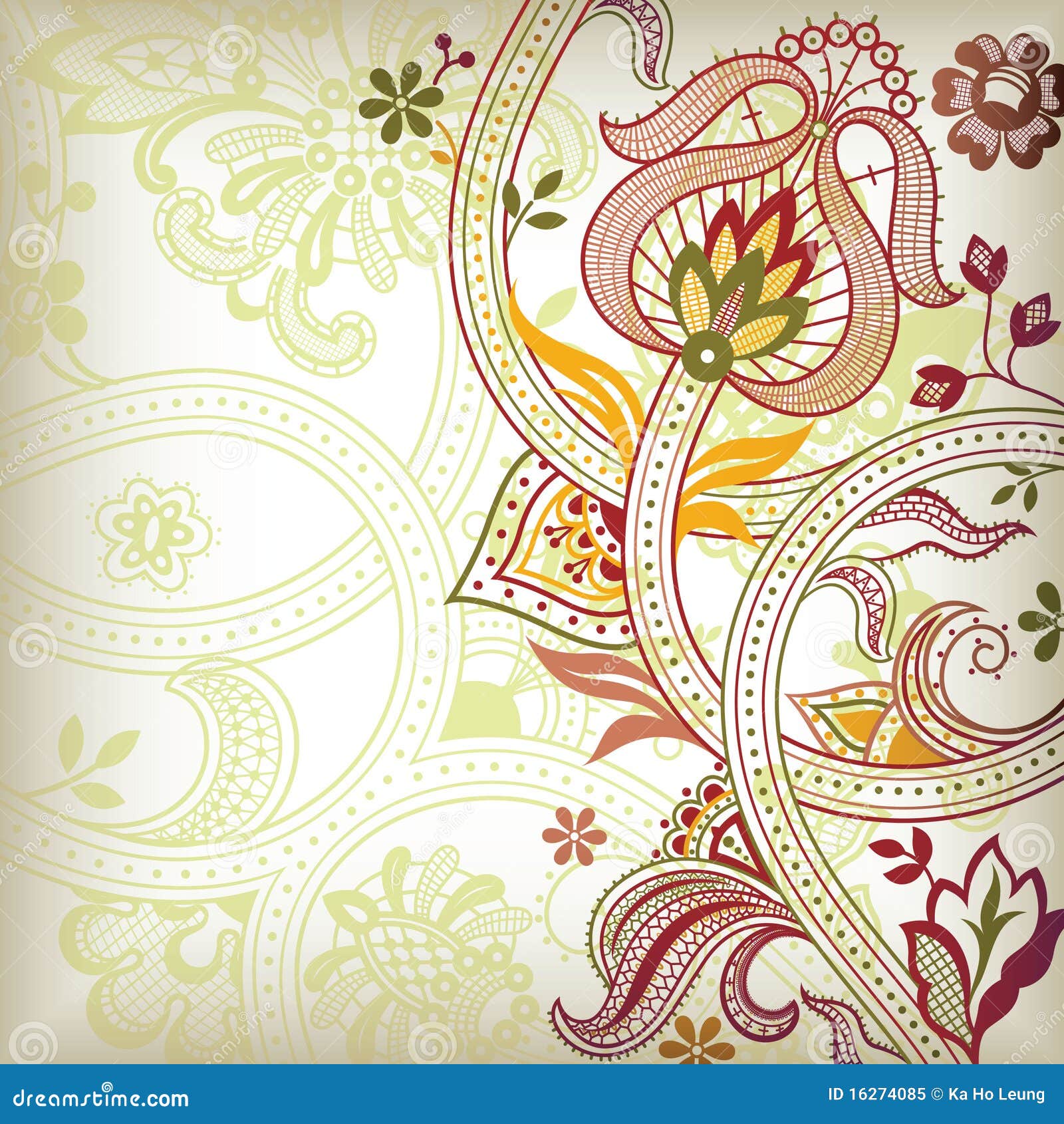 Abstract Floral Scroll stock vector. Illustration of scroll - 16274085