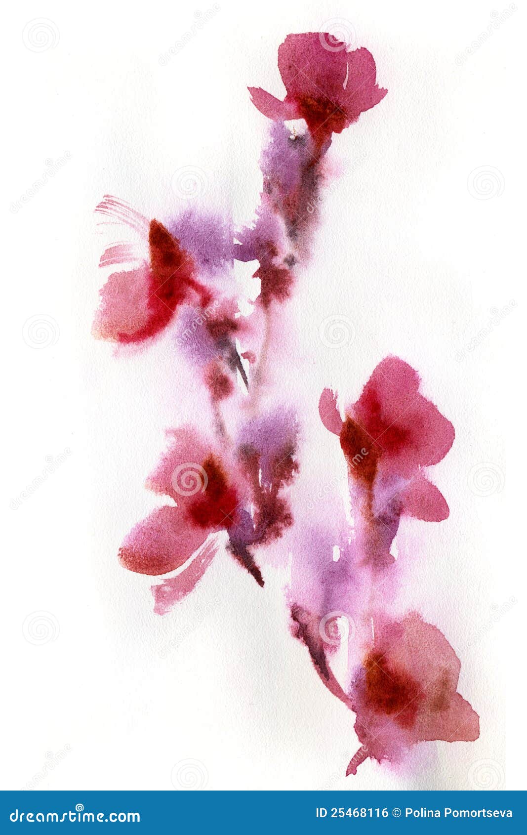 Abstract Floral Watercolor Illustration Megapixl