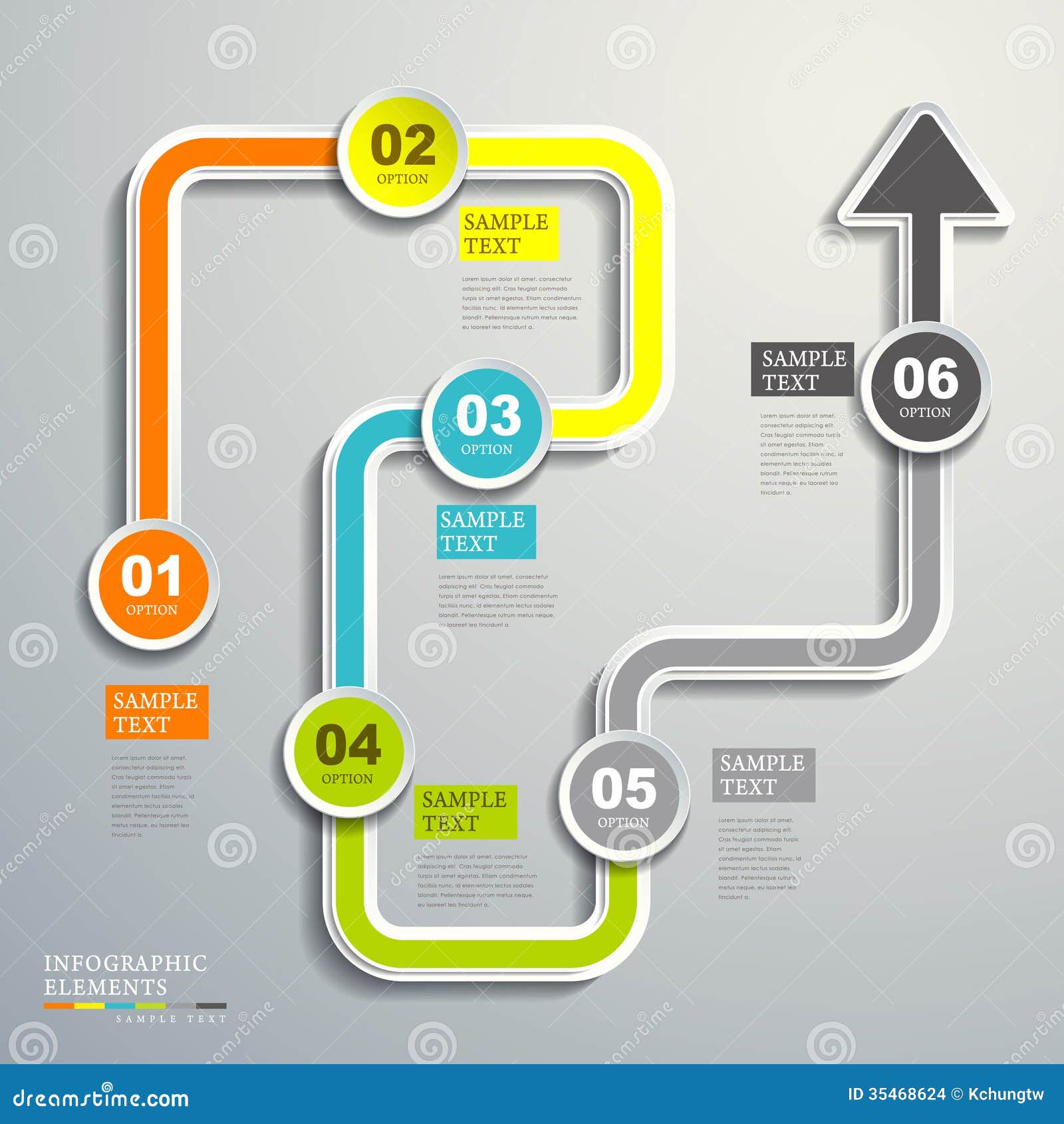 abstract flow chart infographics