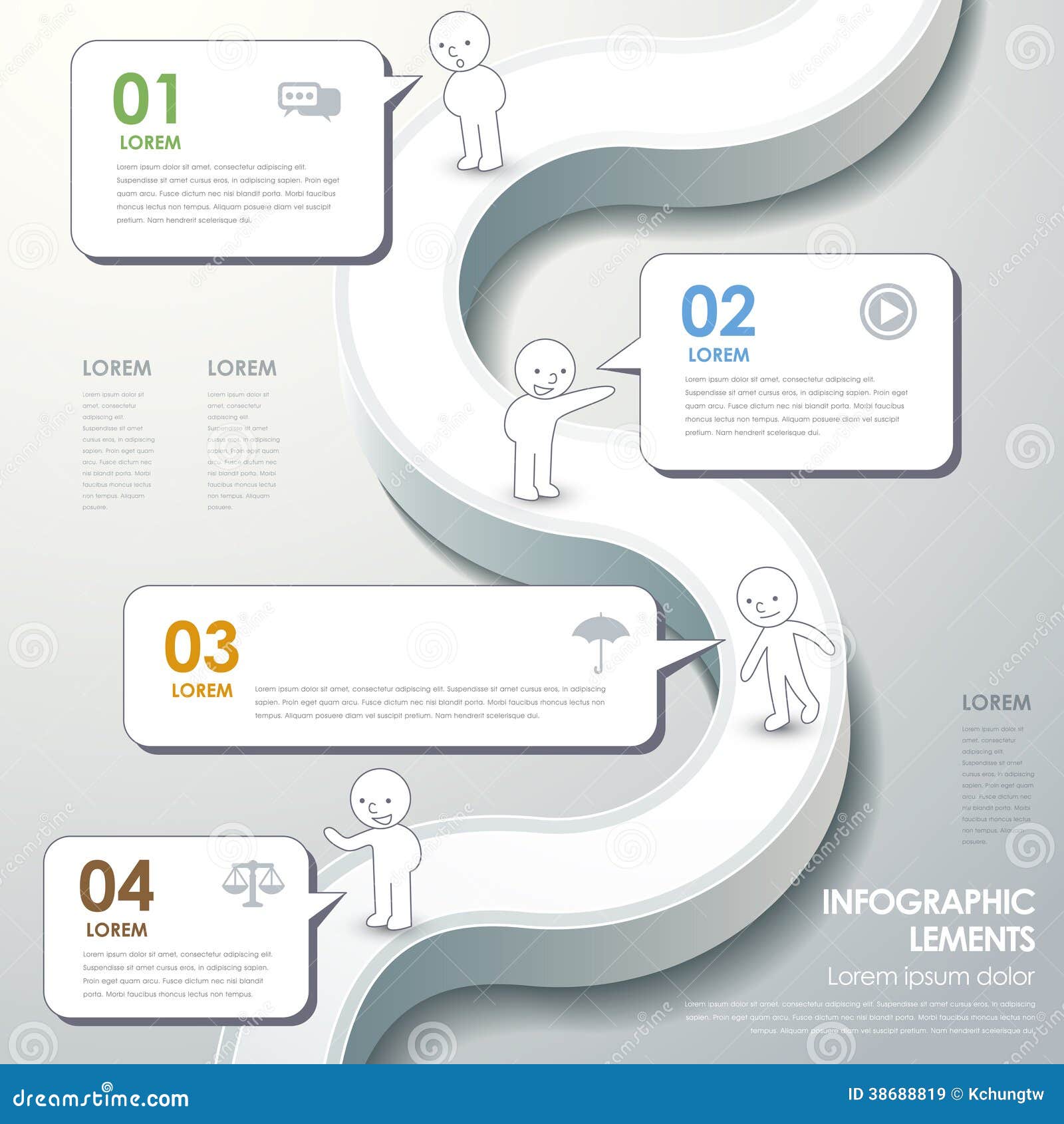 abstract flow chart infographics