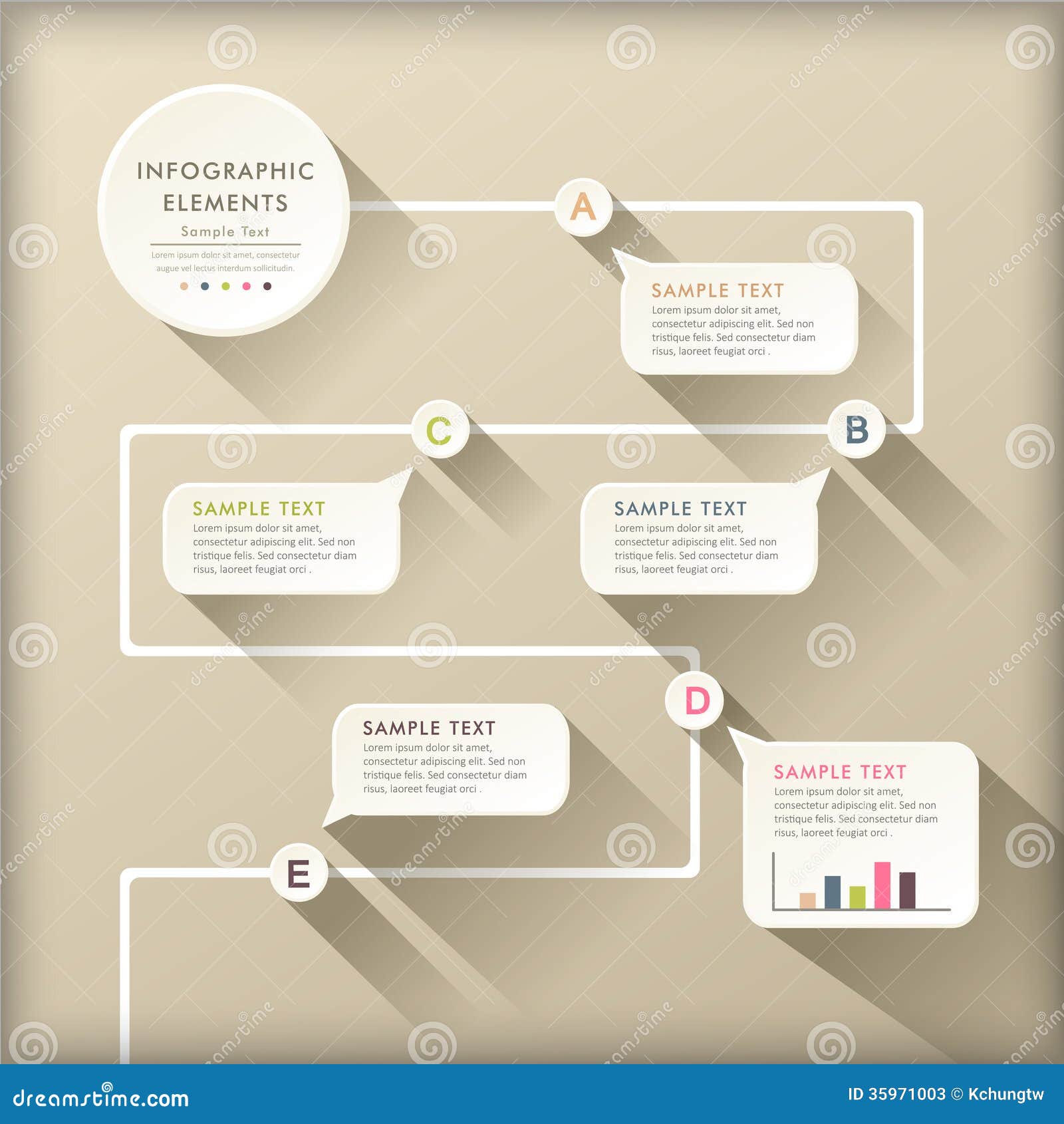 modern design flowchart Vector Chart Stock Infographics Abstract Flow Image