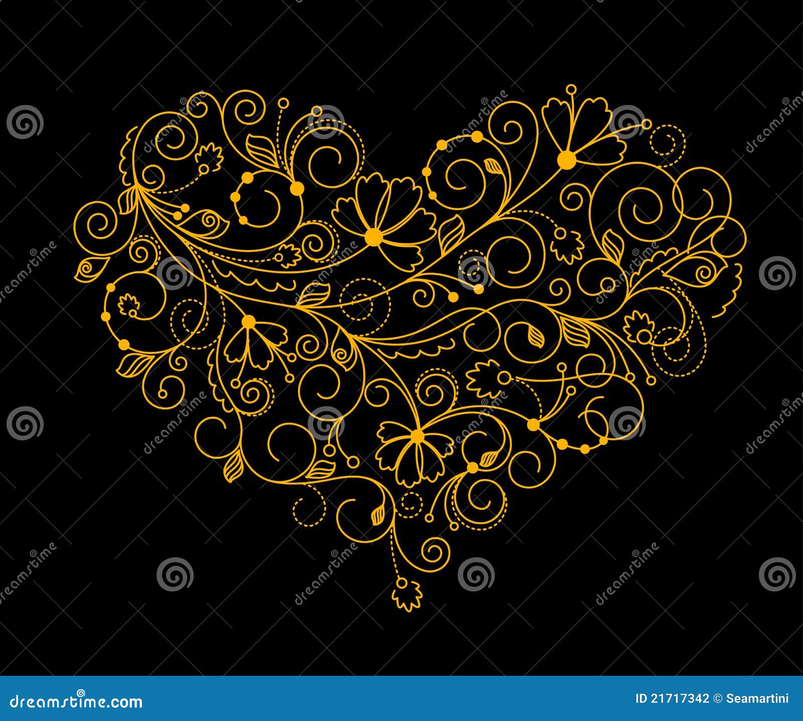 Abstract flower heart stock vector. Illustration of element 21717342