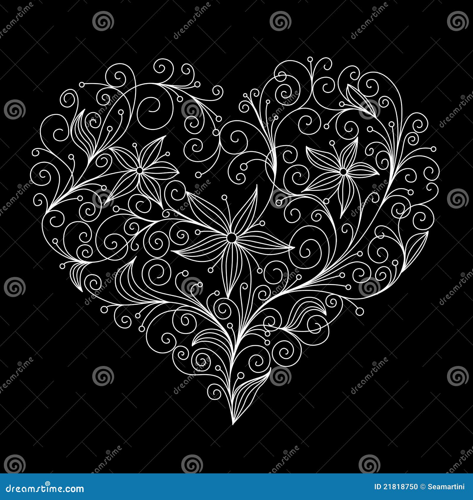 Abstract flower heart stock vector. Illustration of cover 21818750
