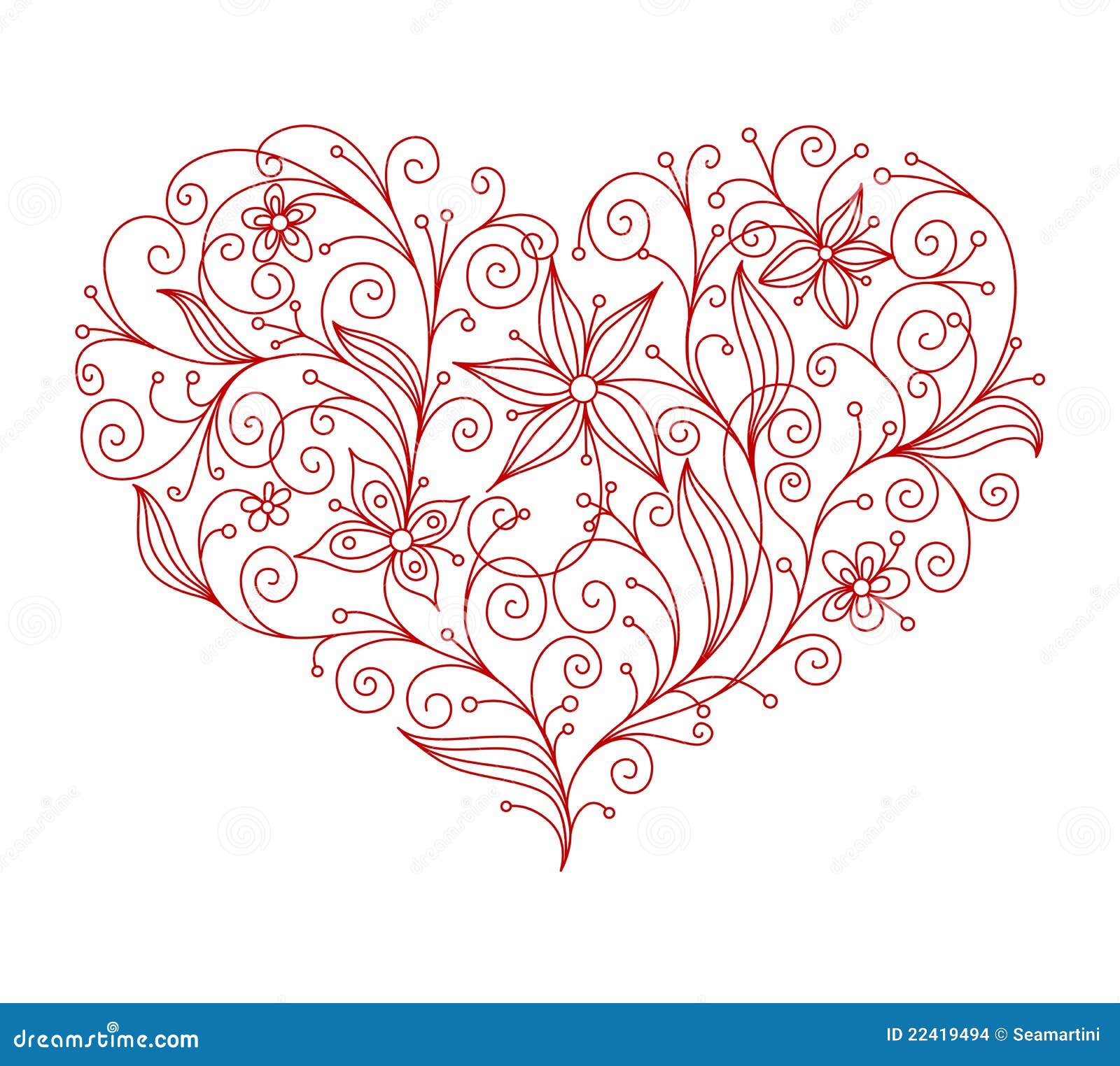 Abstract flower heart stock vector. Illustration of decoration 22419494