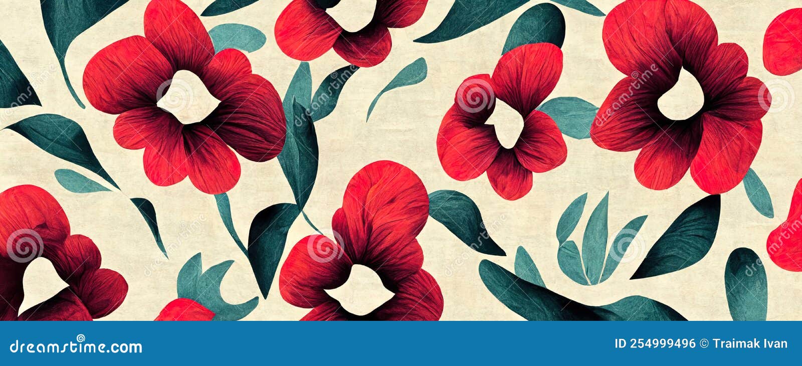 Abstract Flower Illustration, Creative Flower Background Stock Photo