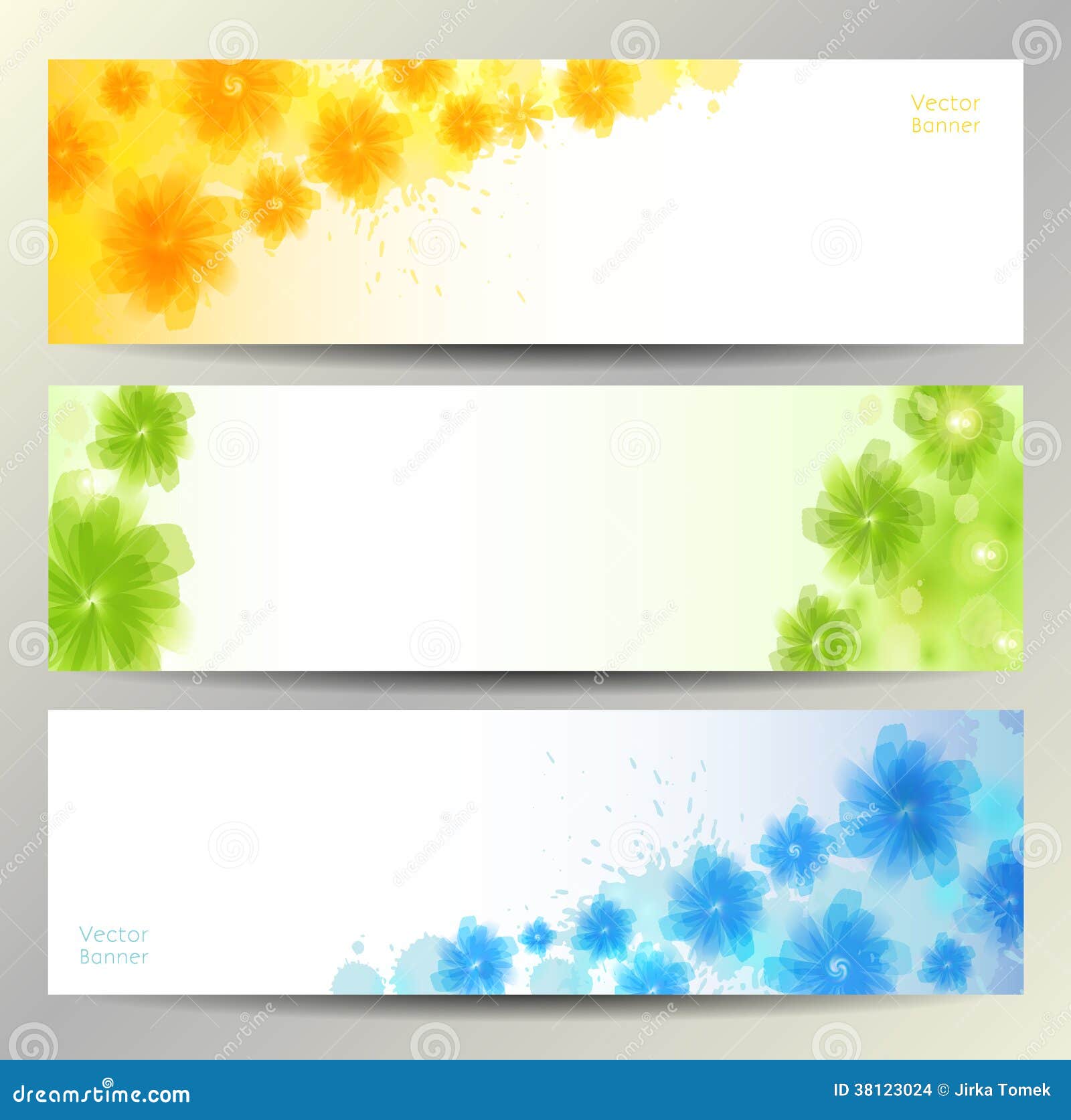 Abstract Flower Vector Background / Brochure Template 