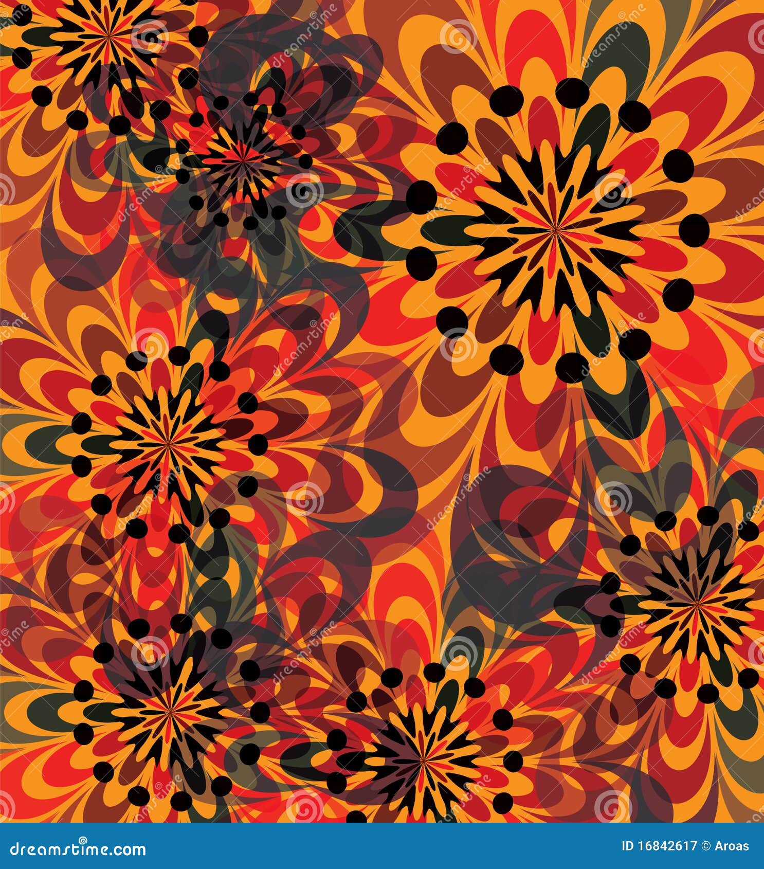 Abstract Flowers Illustration Stock Vector Illustration of blooms