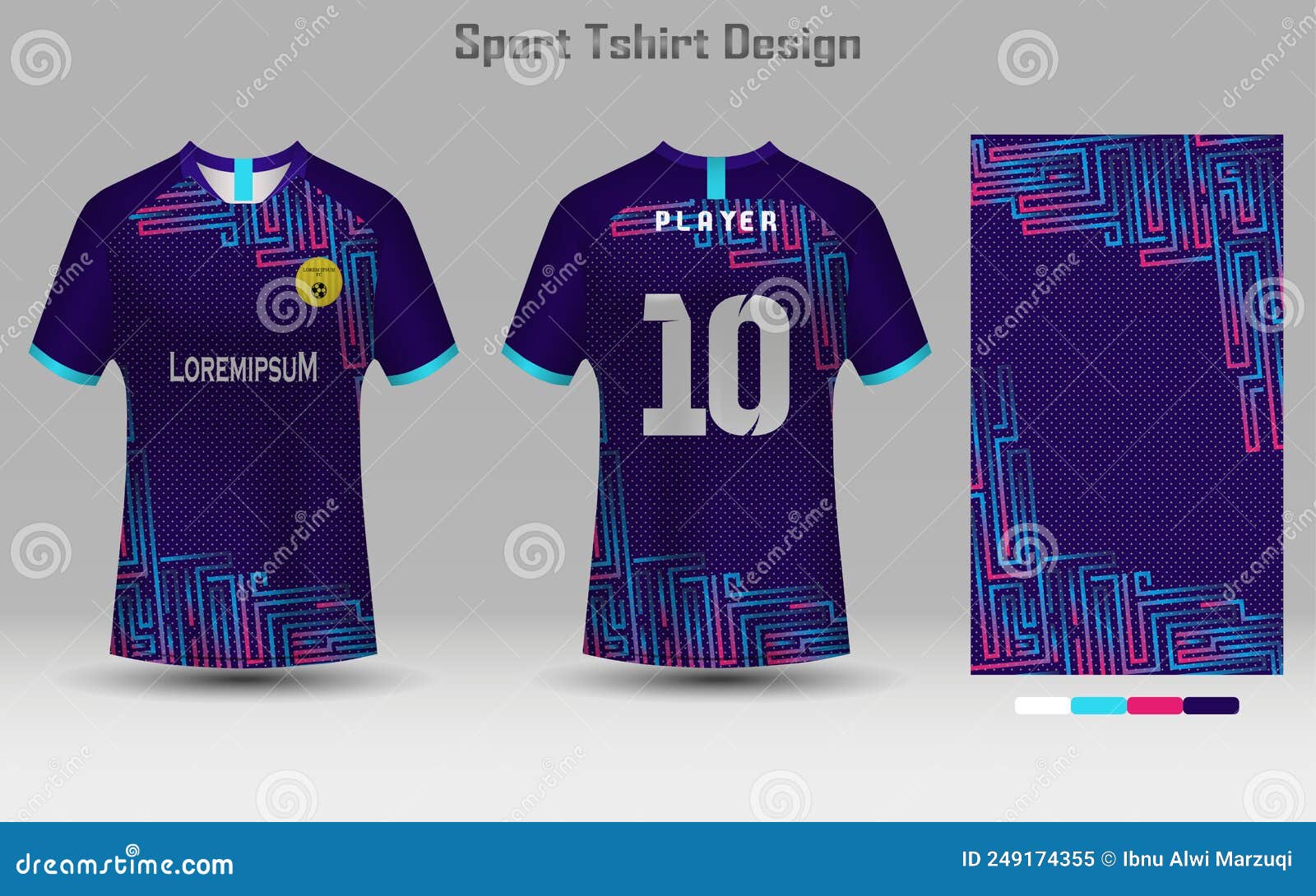 purple football jersey sport design template