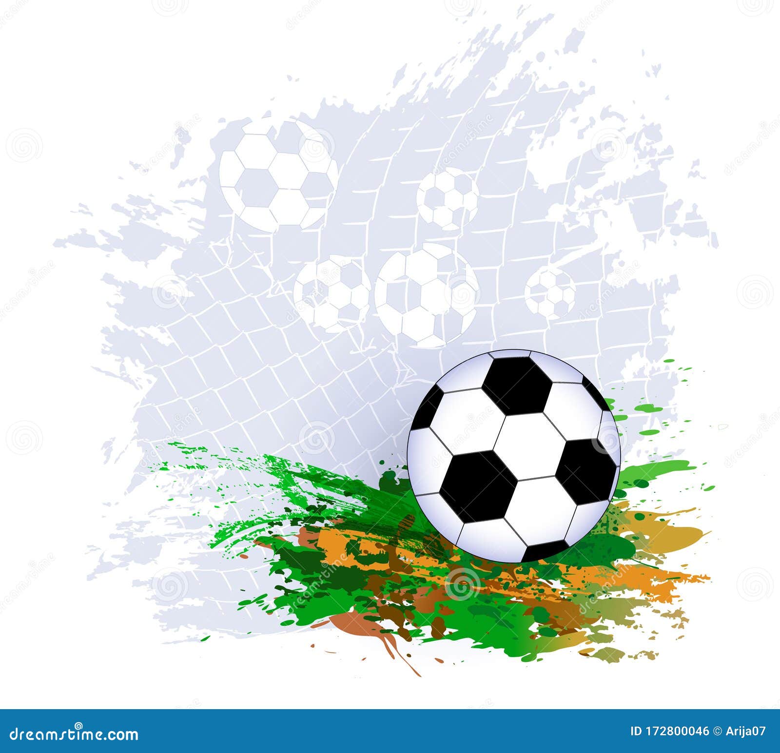 Abstract Sports Background with Soccer Ball Stock Vector - Illustration of  cutout, colorful: 172800046