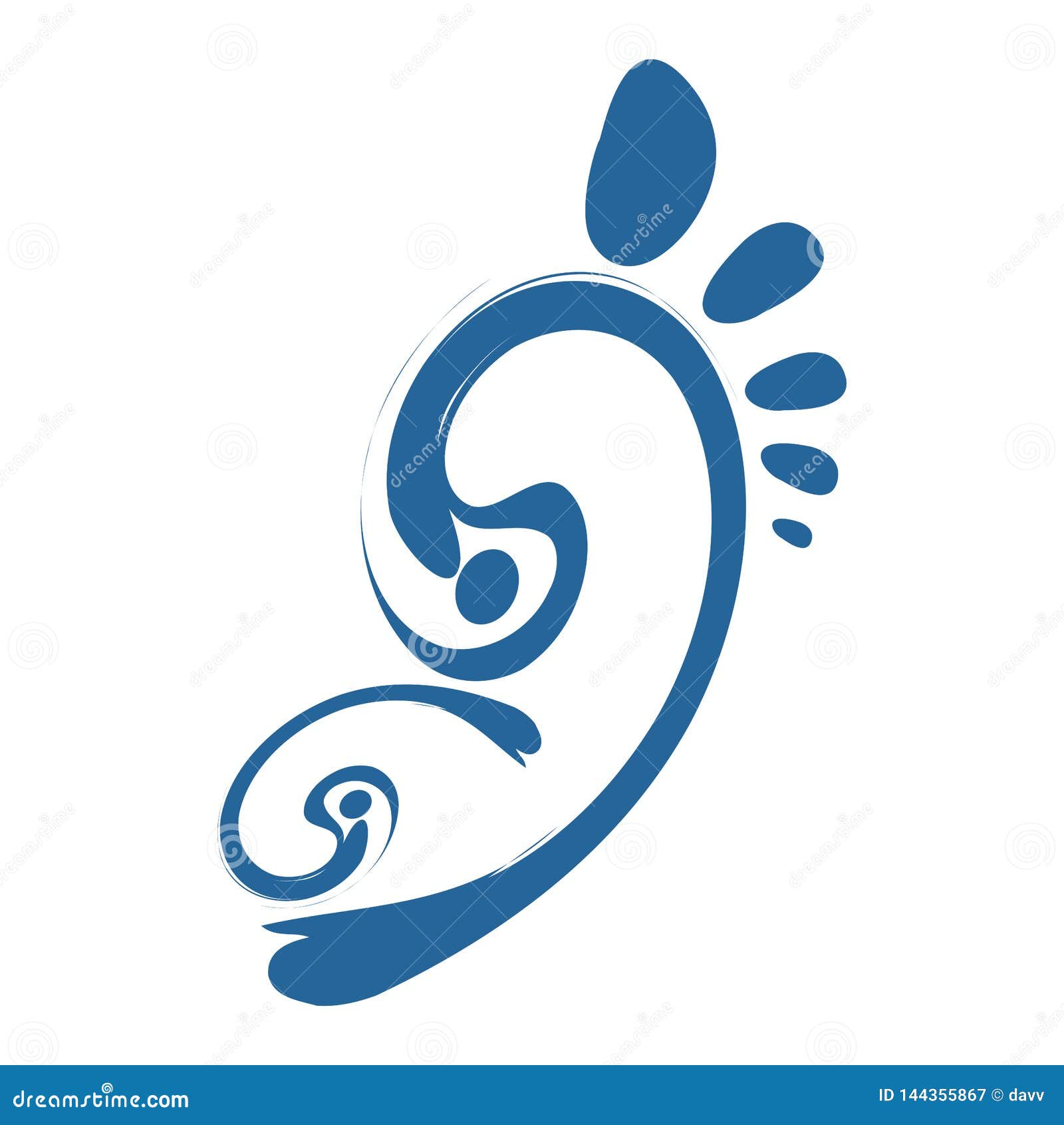 Abstract Footprints Silhouette Concept Design Symbol Graphic