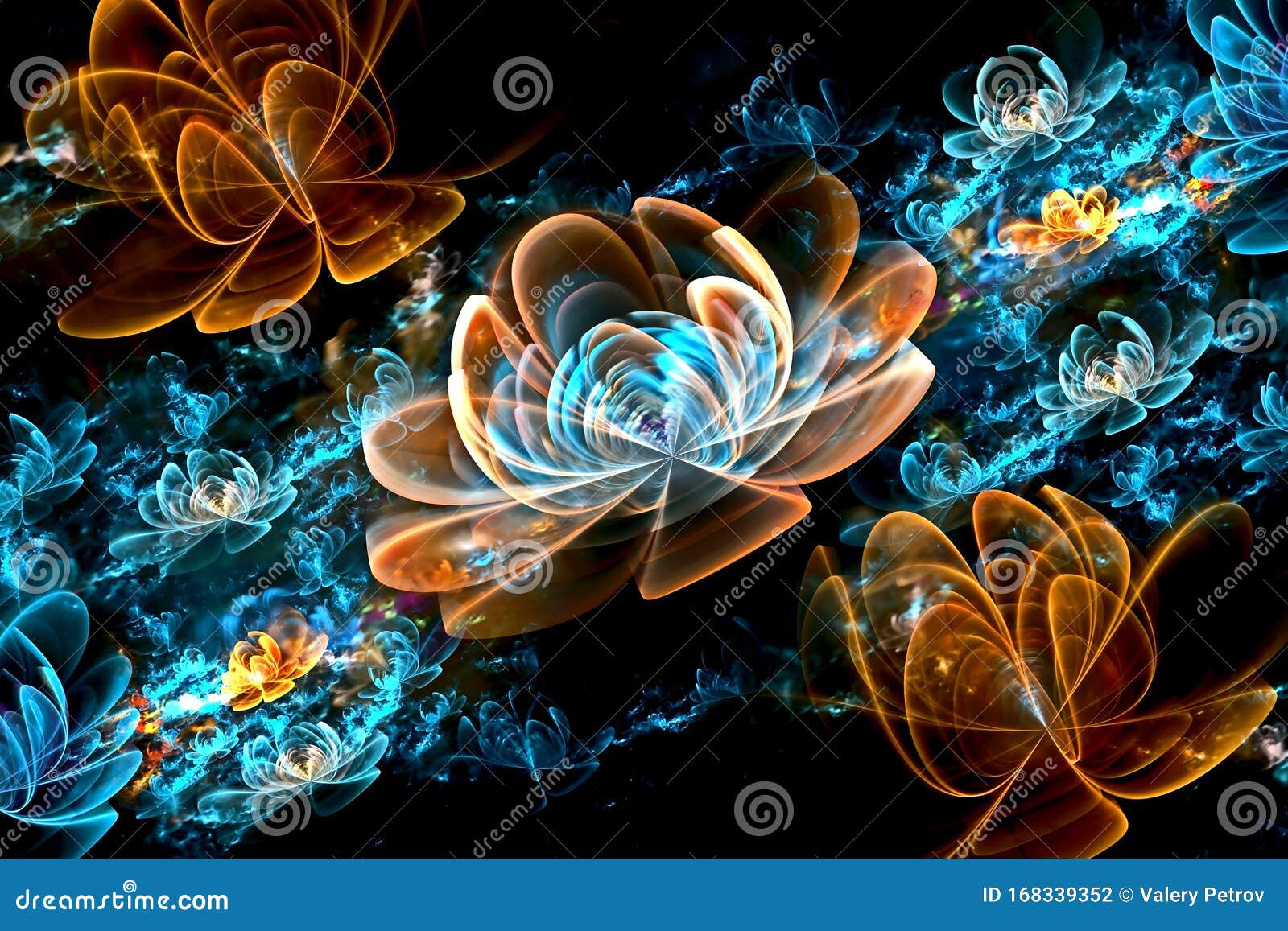 Glowing Flower abstract