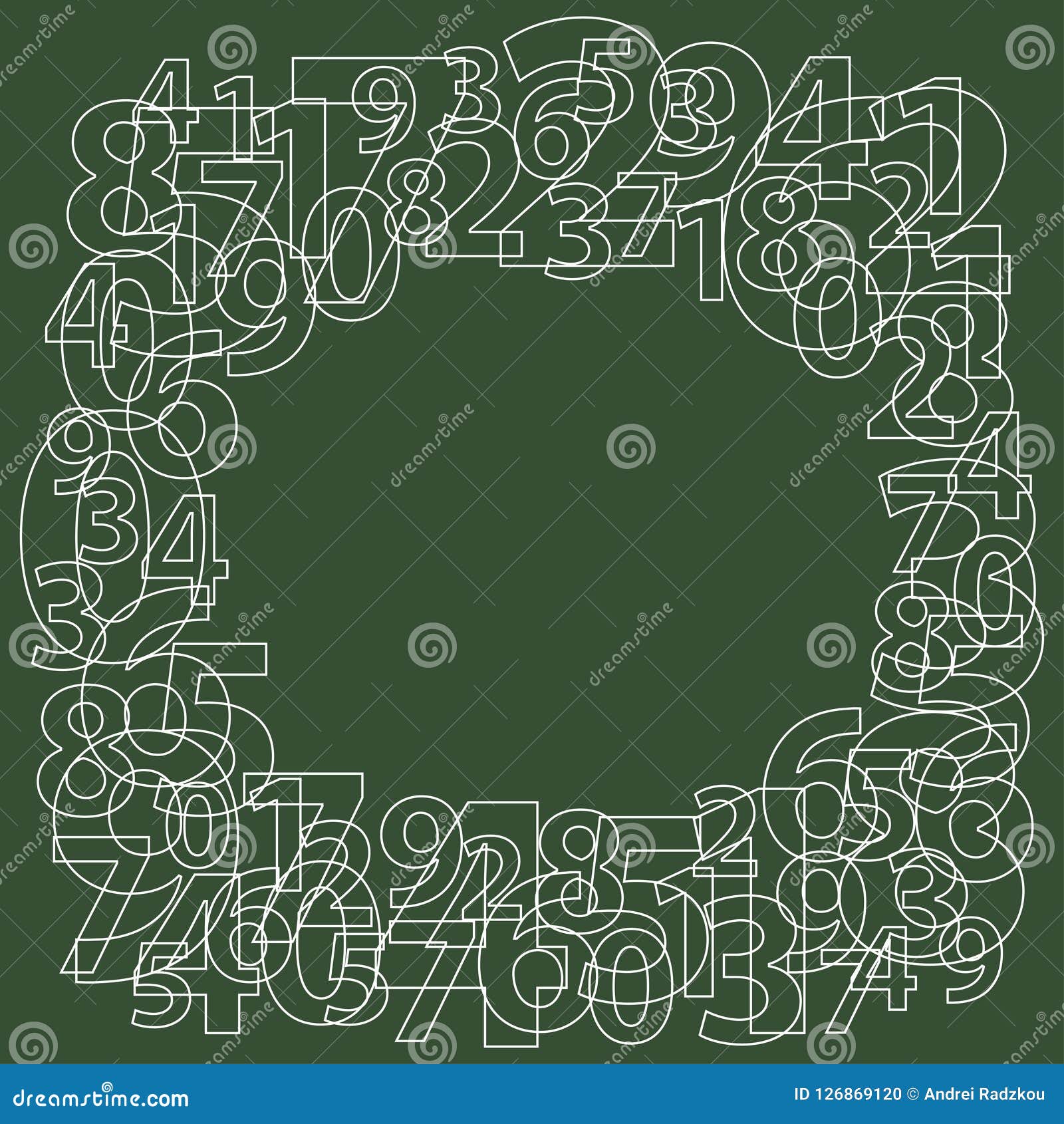 Download Frame Of Numbers On Green. Random Number Generator Stock ...