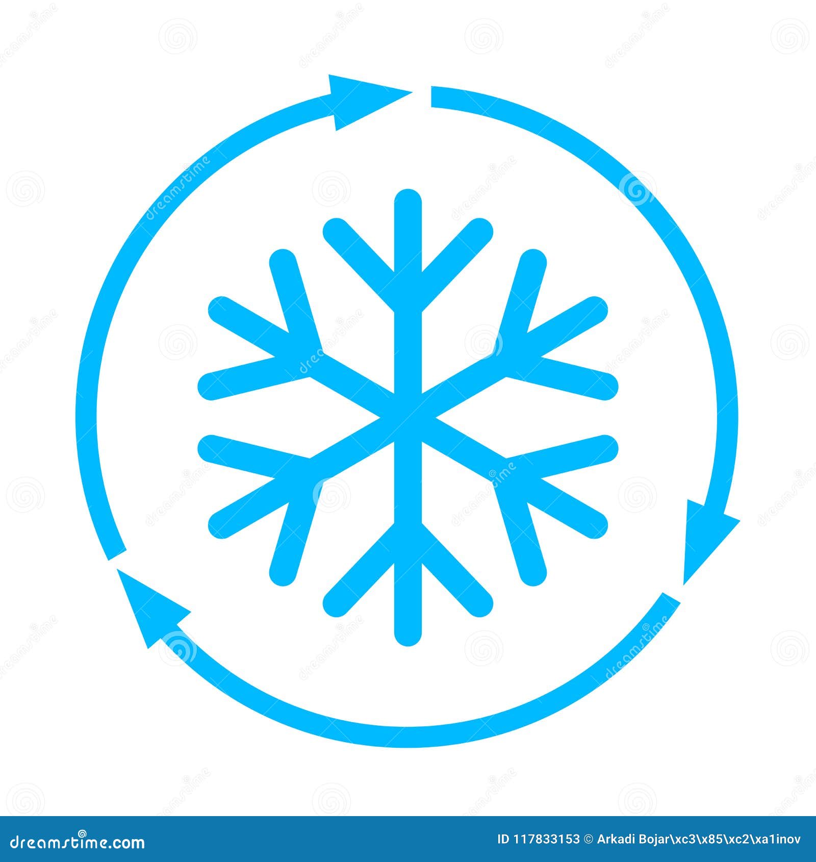 abstract freezing  flat icon