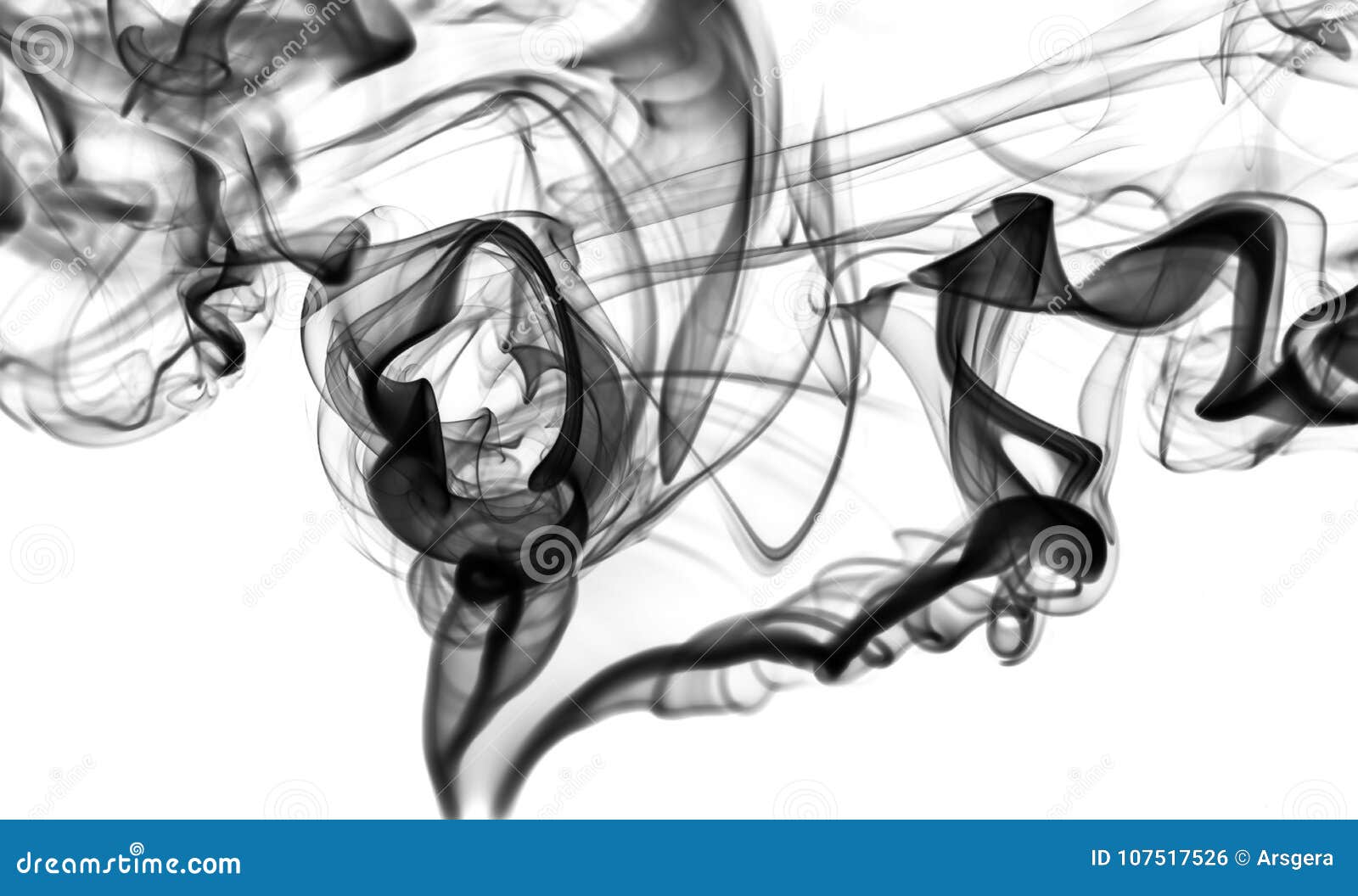 abstract fume: black smoke swirls or curves