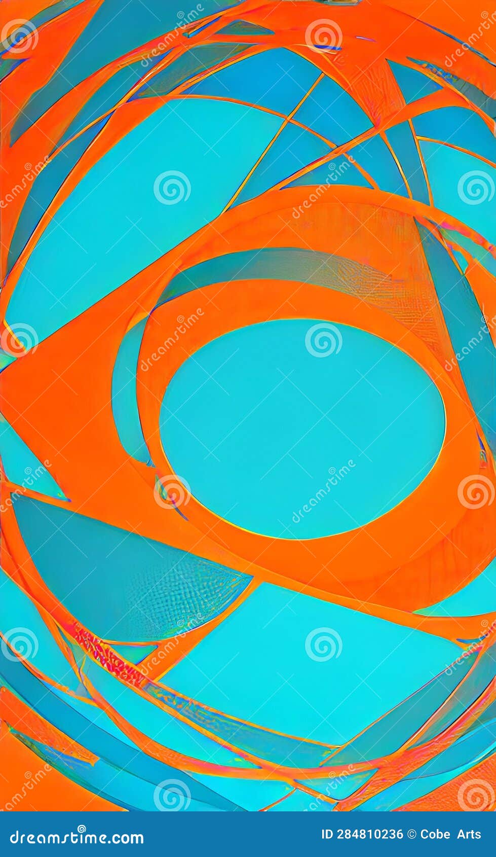 abstract futuristic background with orange and blue glowing neon moving high speed wave lines and bokeh lights.