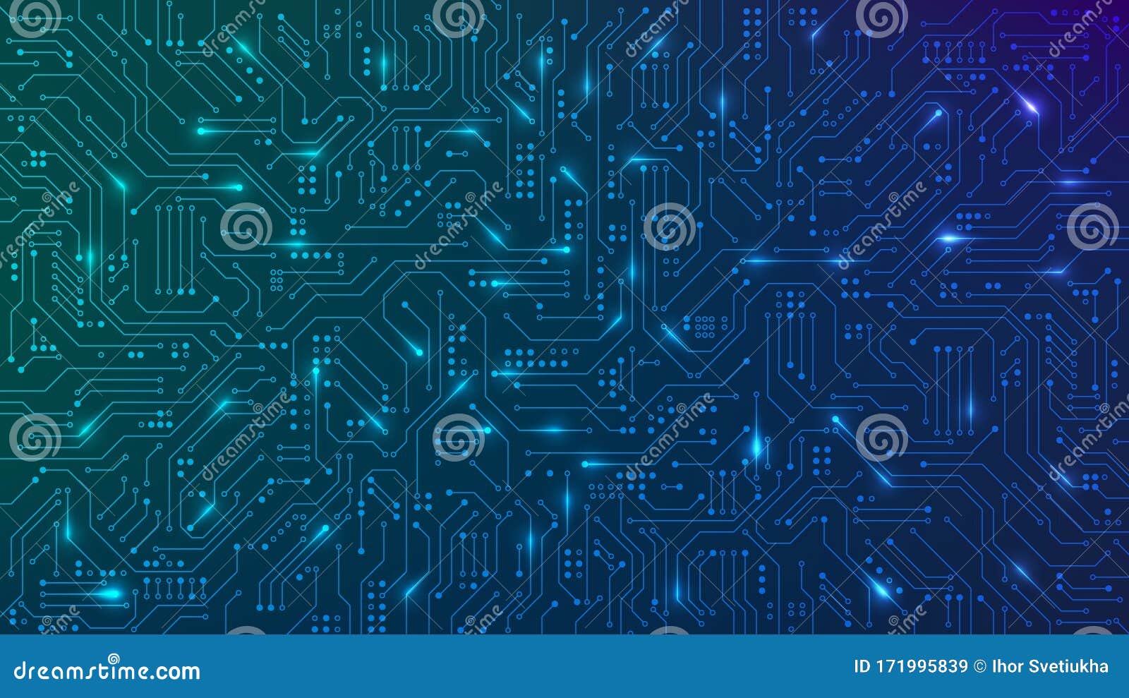 abstract futuristic circuit board. high computer technology blue color background. hi-tech digital technology concept. 