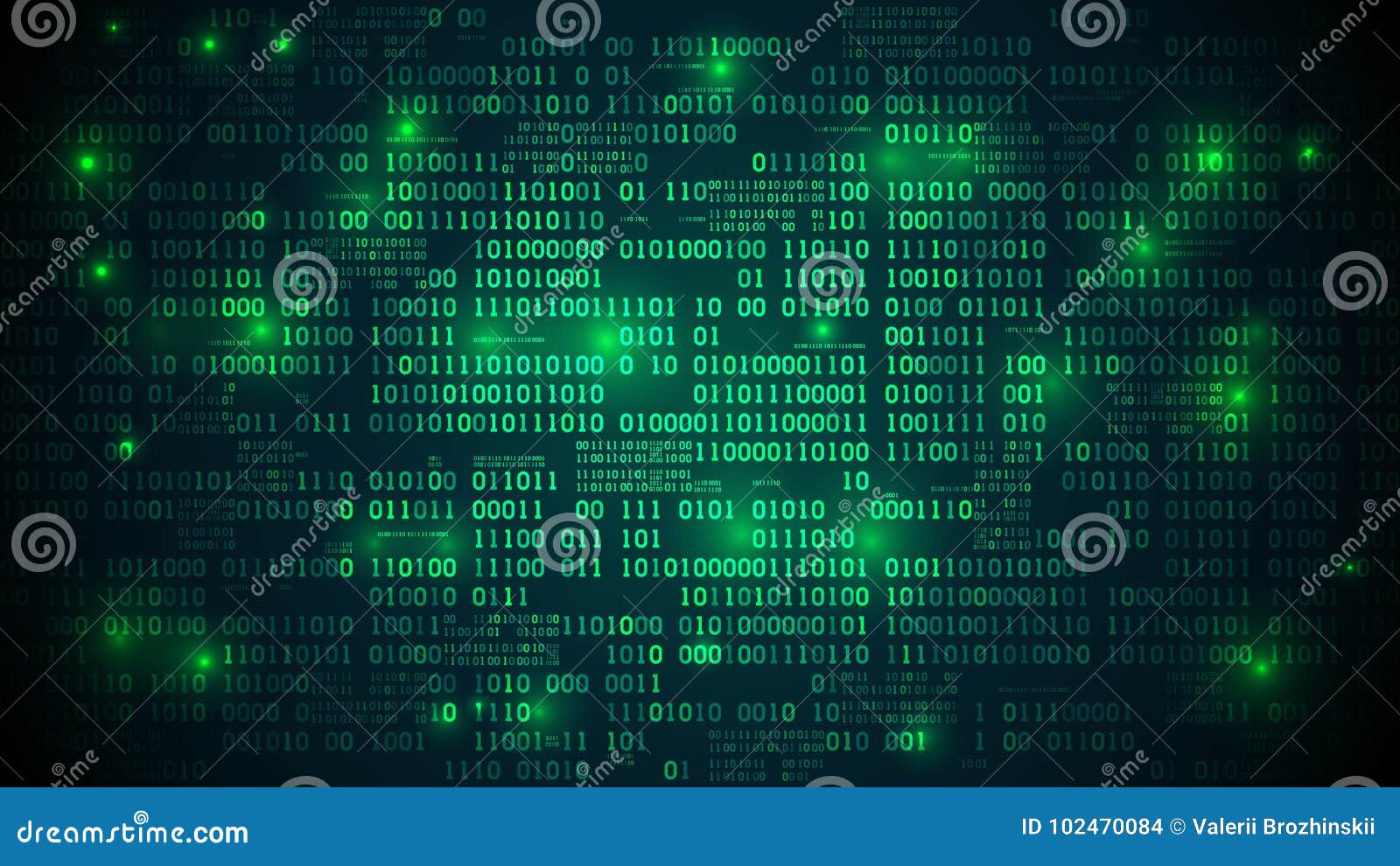 abstract futuristic cyberspace with binary code, matrix background with digits, well organized layers