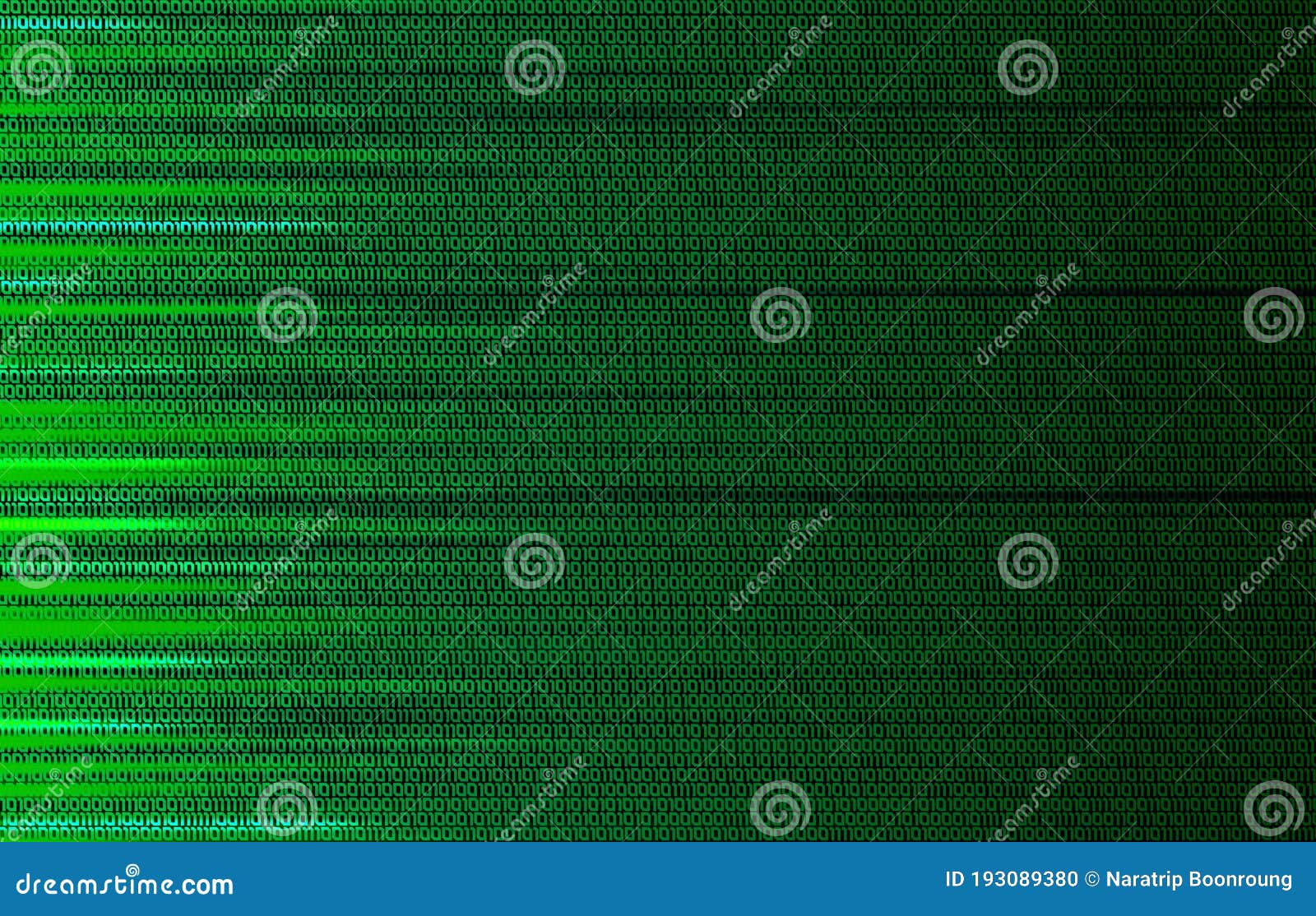 Abstract Futuristic Cyberspace With Binary Code Matrix Background With