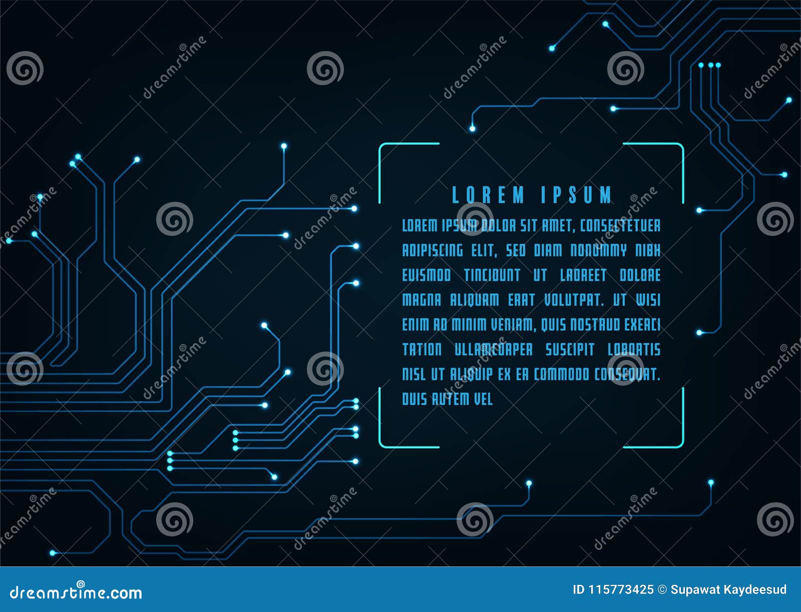 Abstract Technology Background Stock Vector - Illustration of future ...