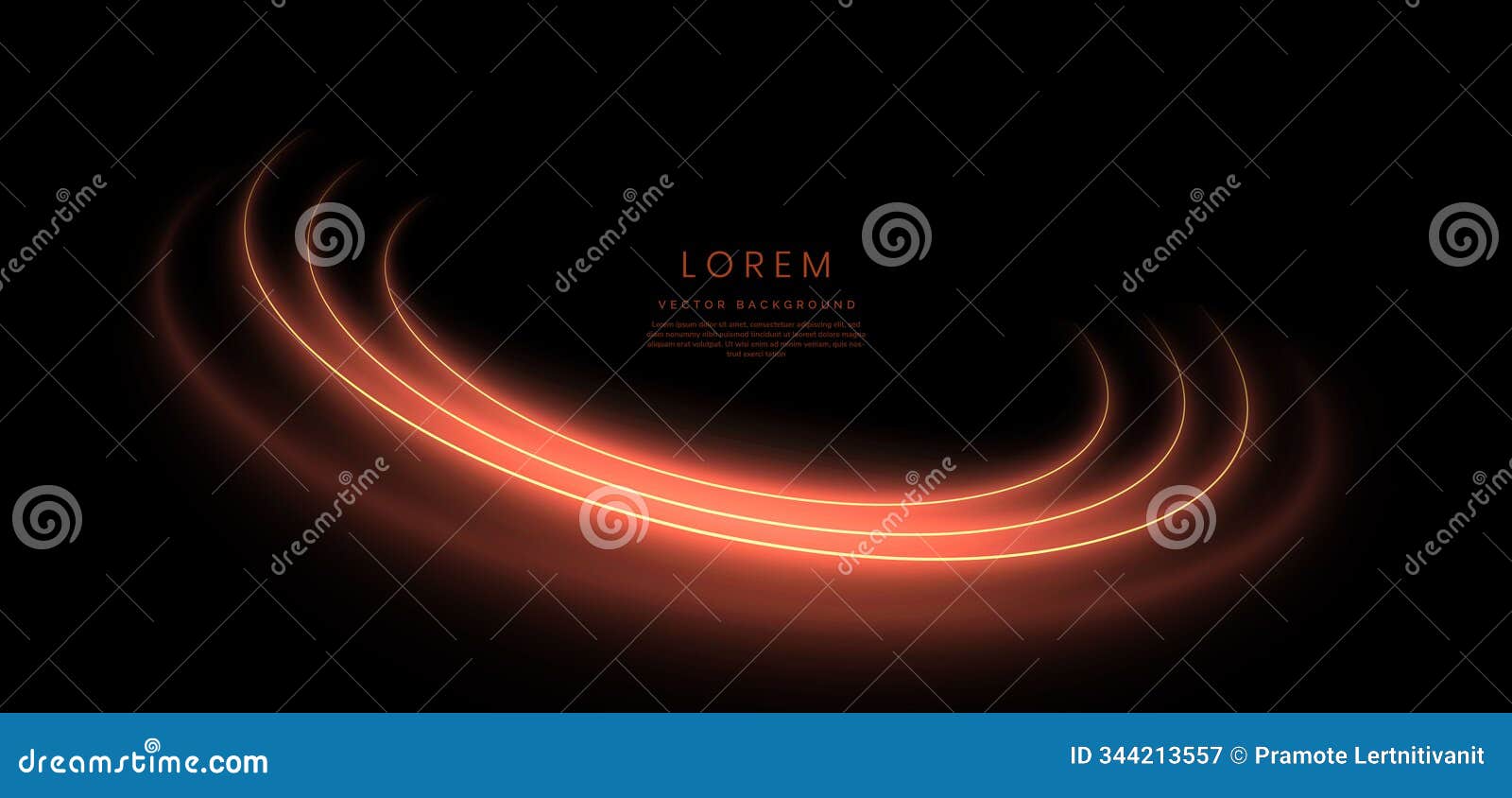 abstract futuristic glowing neon orange lines. hi speed motion moving concept on black background