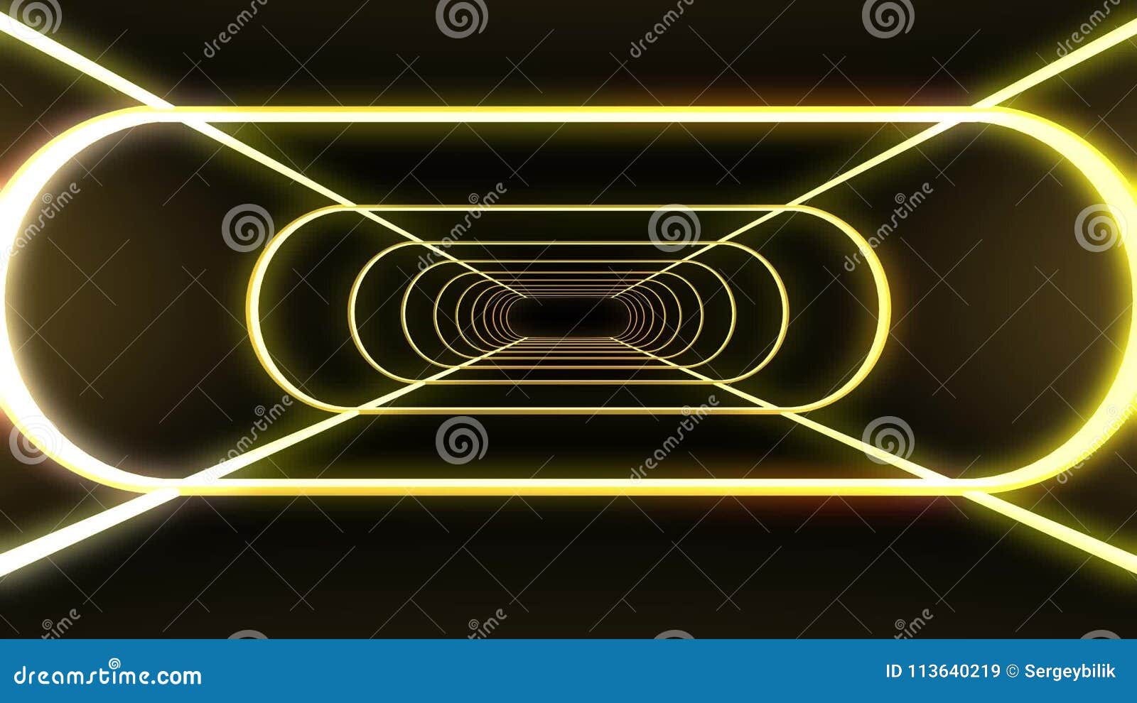 Endless Neon Rib Lights Abstract Cyber Tunnel Flight Motion Graphics Animation Background Seamless Loop New Quality Fiber Curve