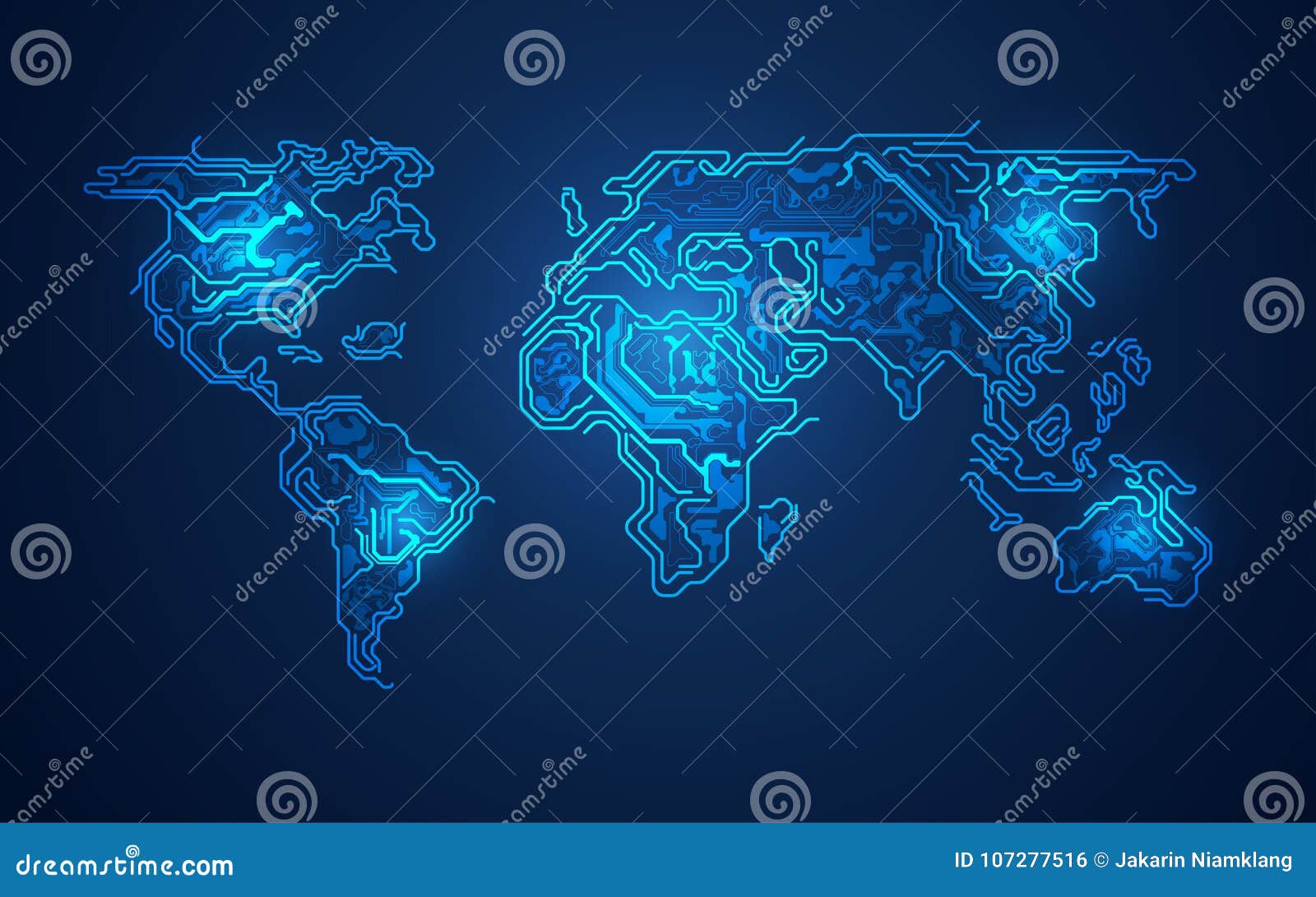 Electronic Mapping Stock Vector (Royalty Free) 131915324