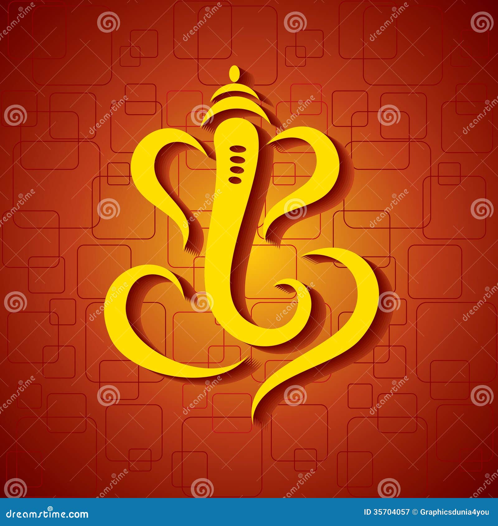 Abstract Ganesha Design Royalty Free Stock Photography - Image: 35704057