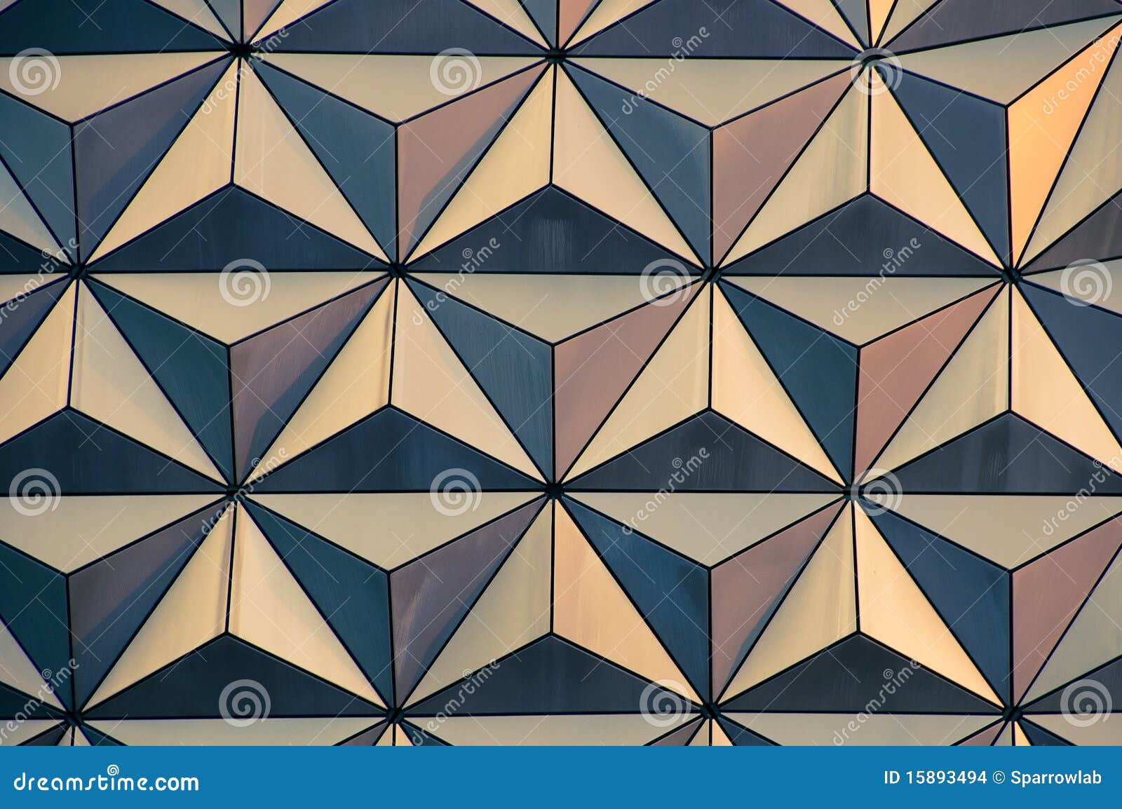 abstract geodesic triangle pattern