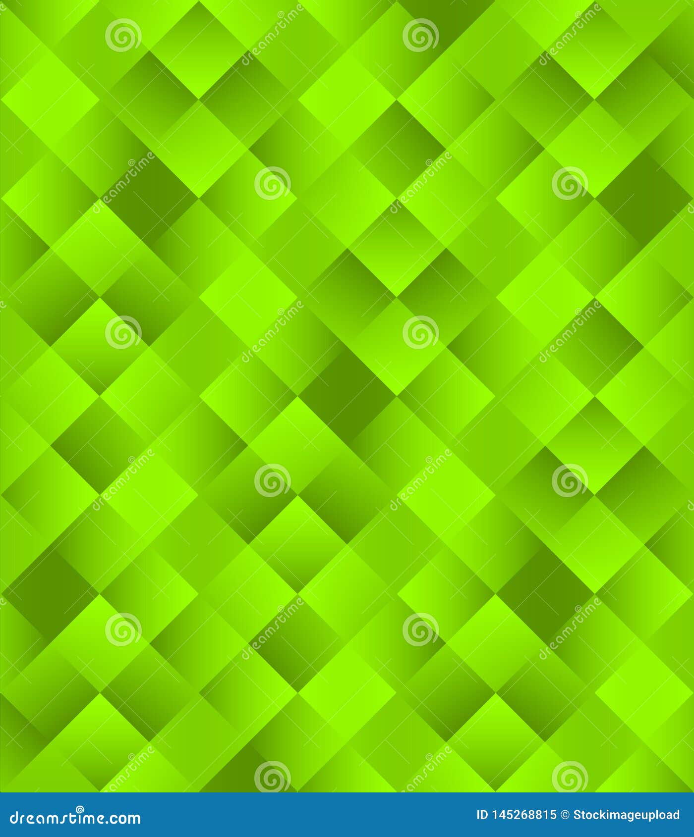 Abstract Geometric Apple Green Background Stock Vector Illustration