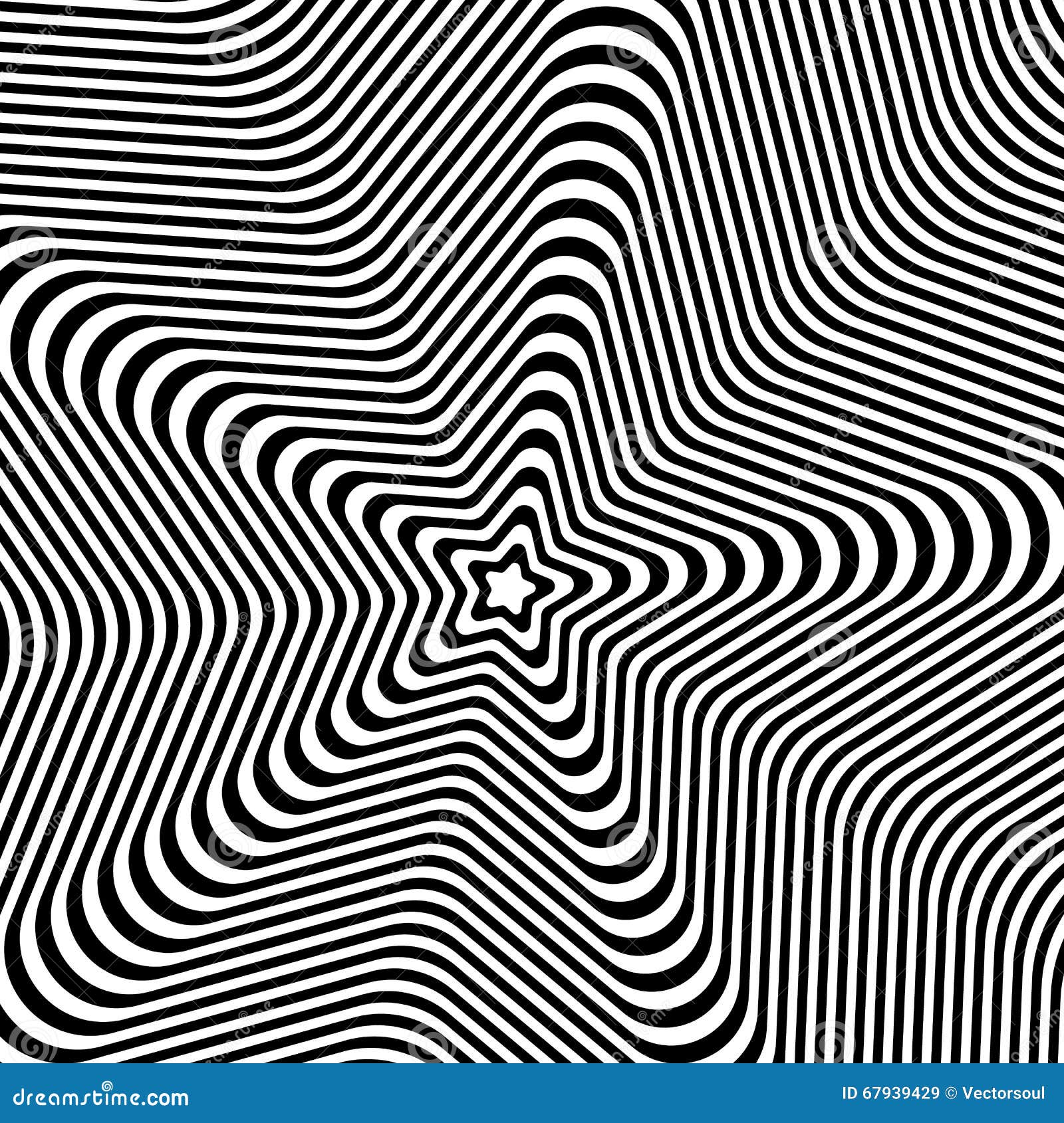 Abstract Geometric Art Image. Monochrome, Black and White Stock Vector