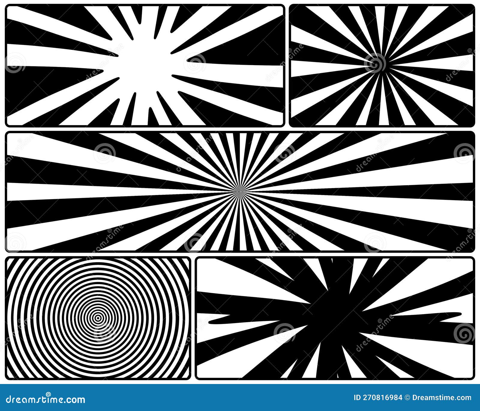 Abstract Geometric Background with Radial Rays. Illustration Stock ...