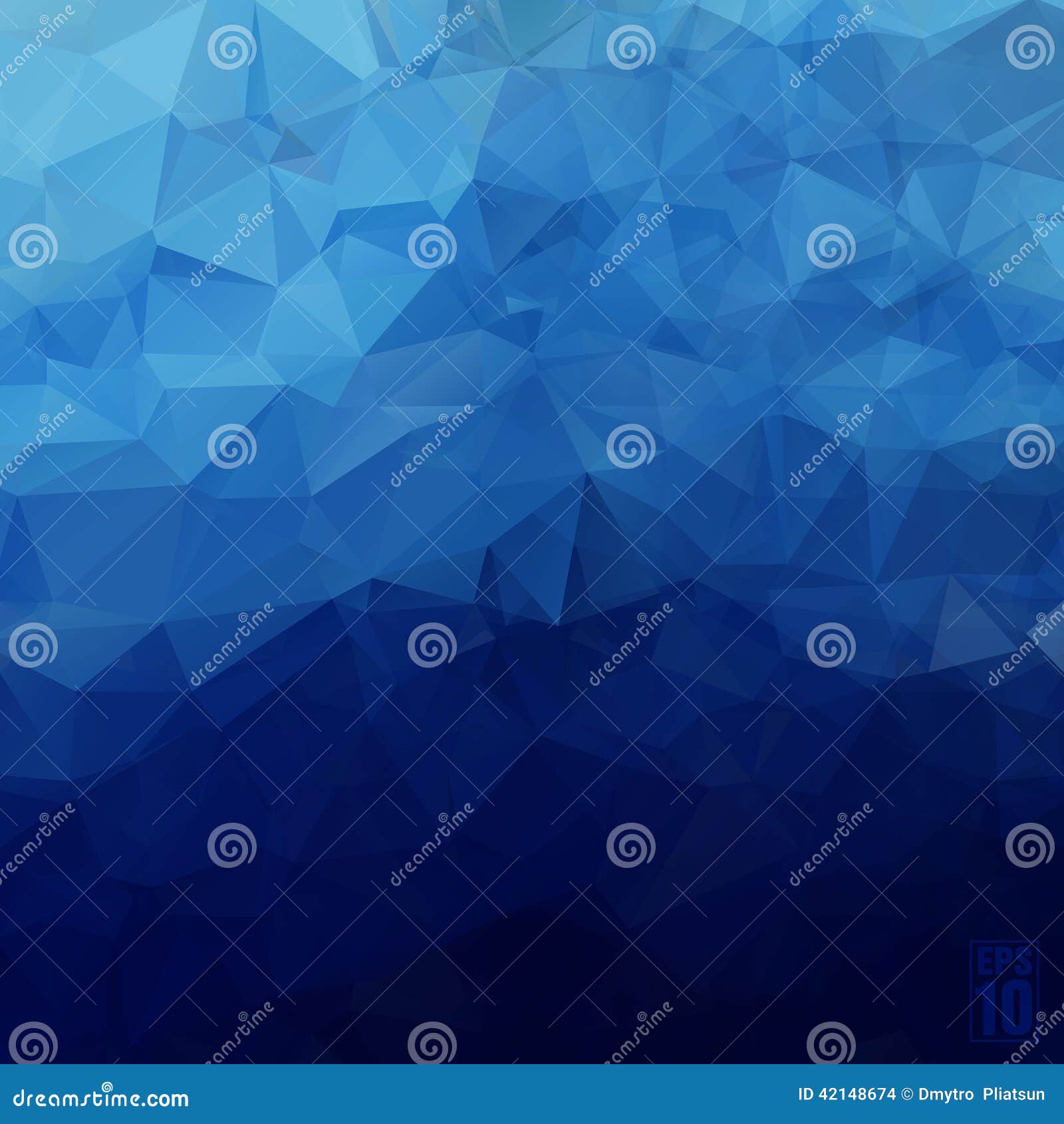 abstract geometric background of triangles in blue