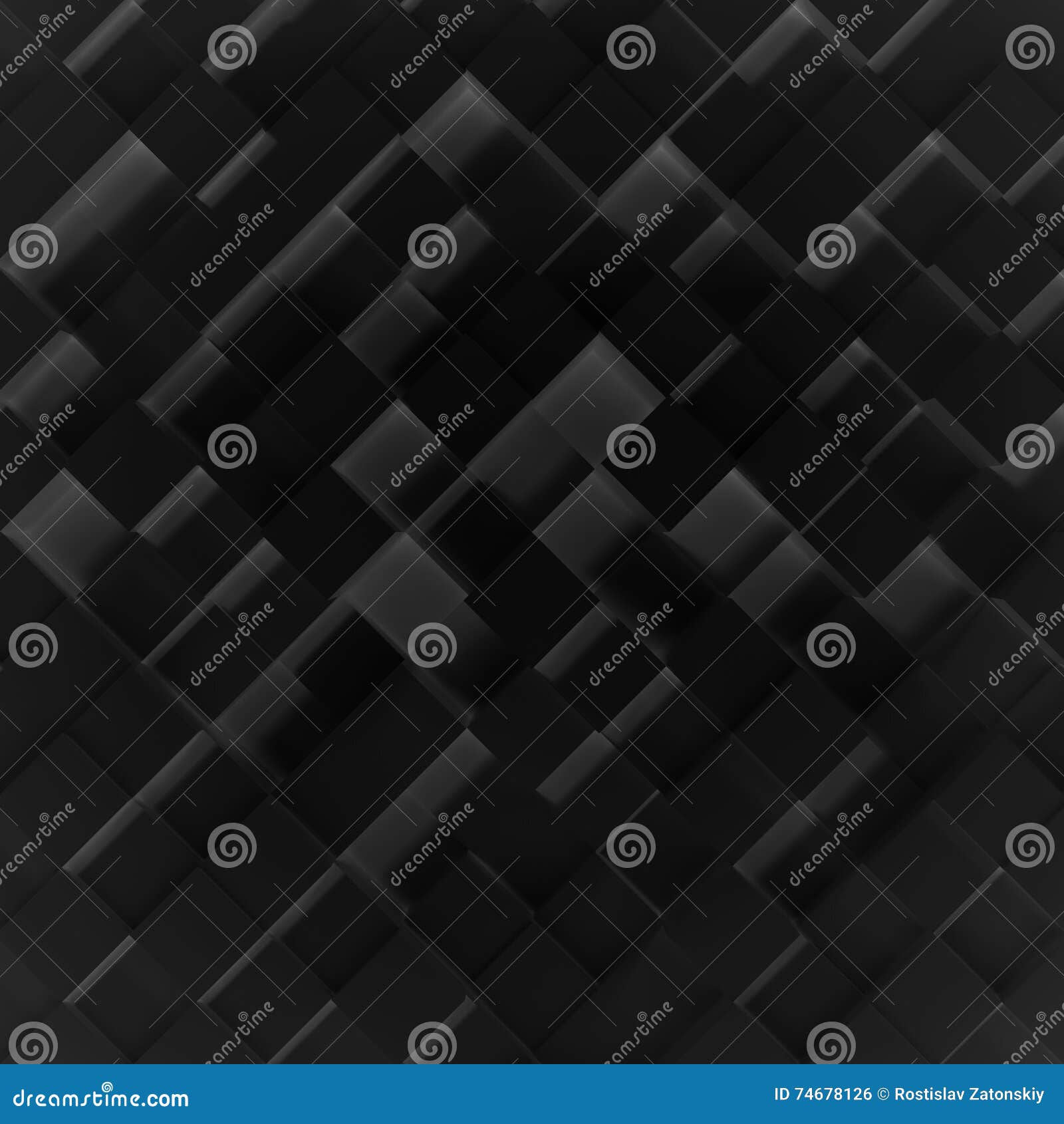 Abstract Geometric Black Background. 3d Illustration High Resolution