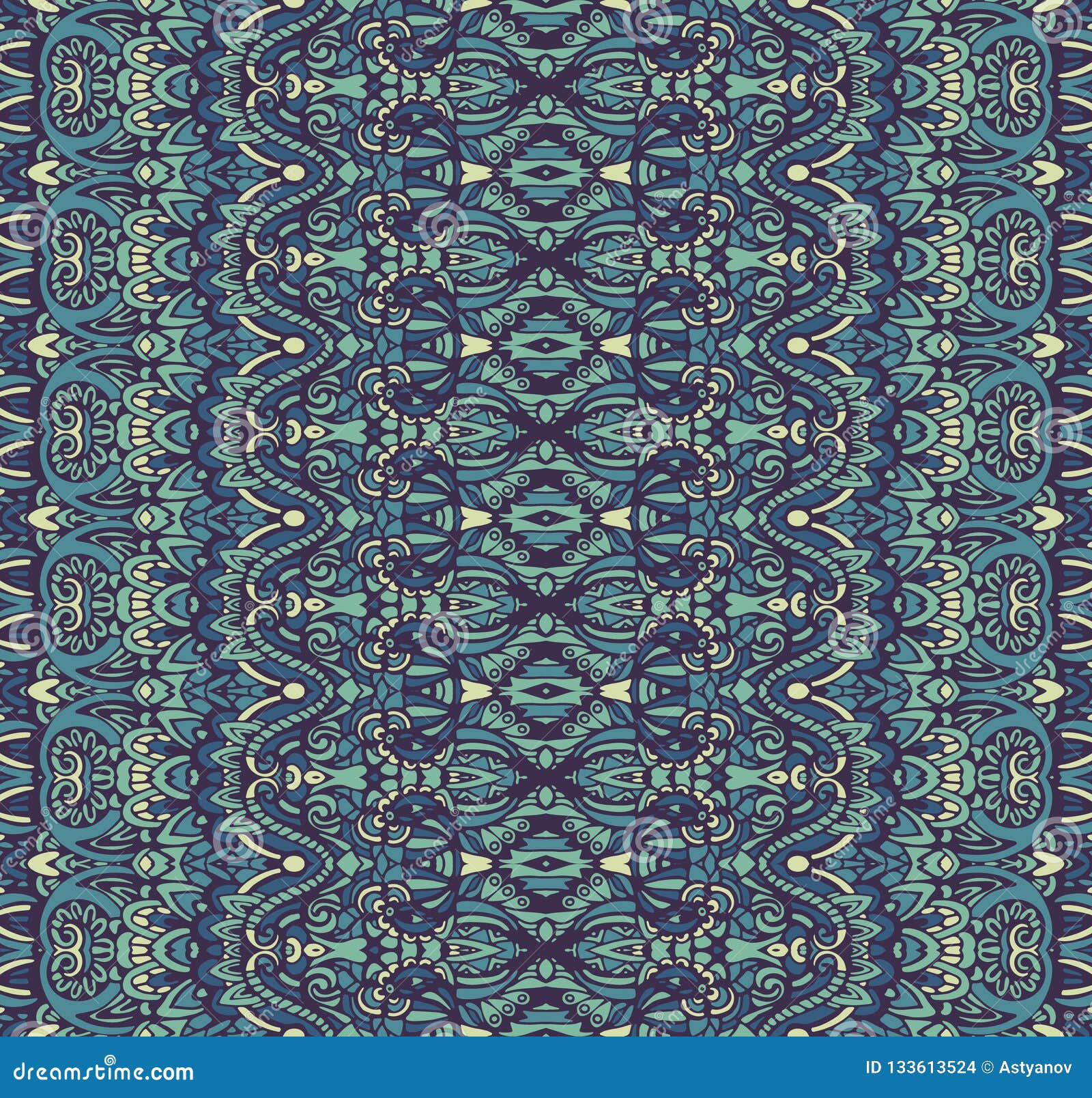 Abstract Geometric Blue Striped Carpet Border Design Stock Vector ...