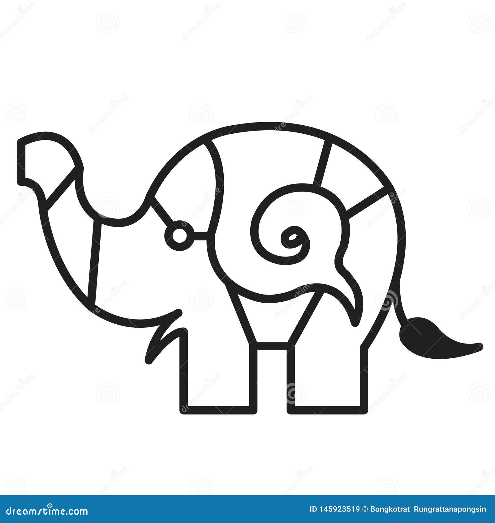 Download Abstract Geometric A Elephant For Laser Cutting Stock Vector Illustration Of Ornate Beautiful 145923519