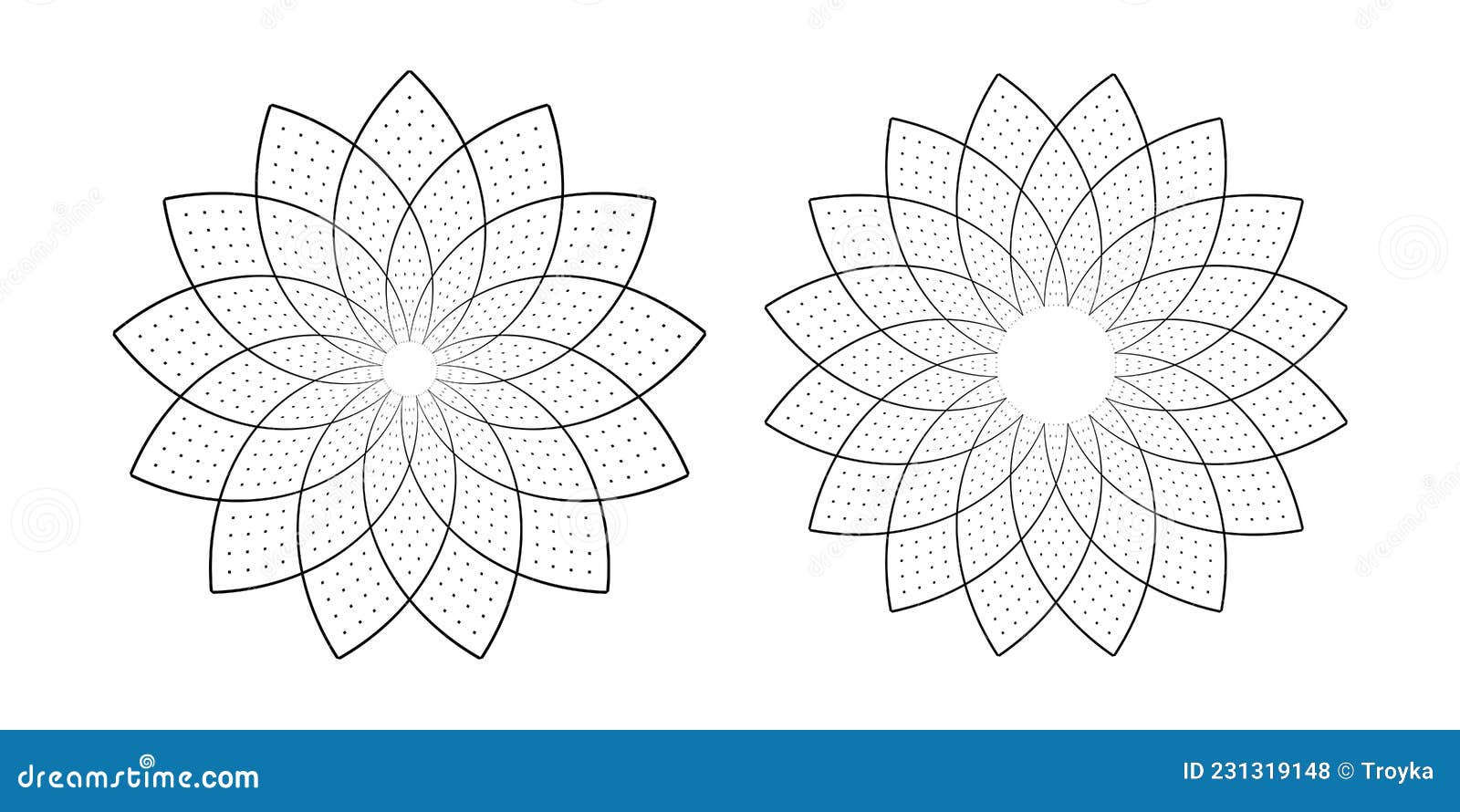 Abstract Geometric Floral Design Elements Stock Vector Illustration