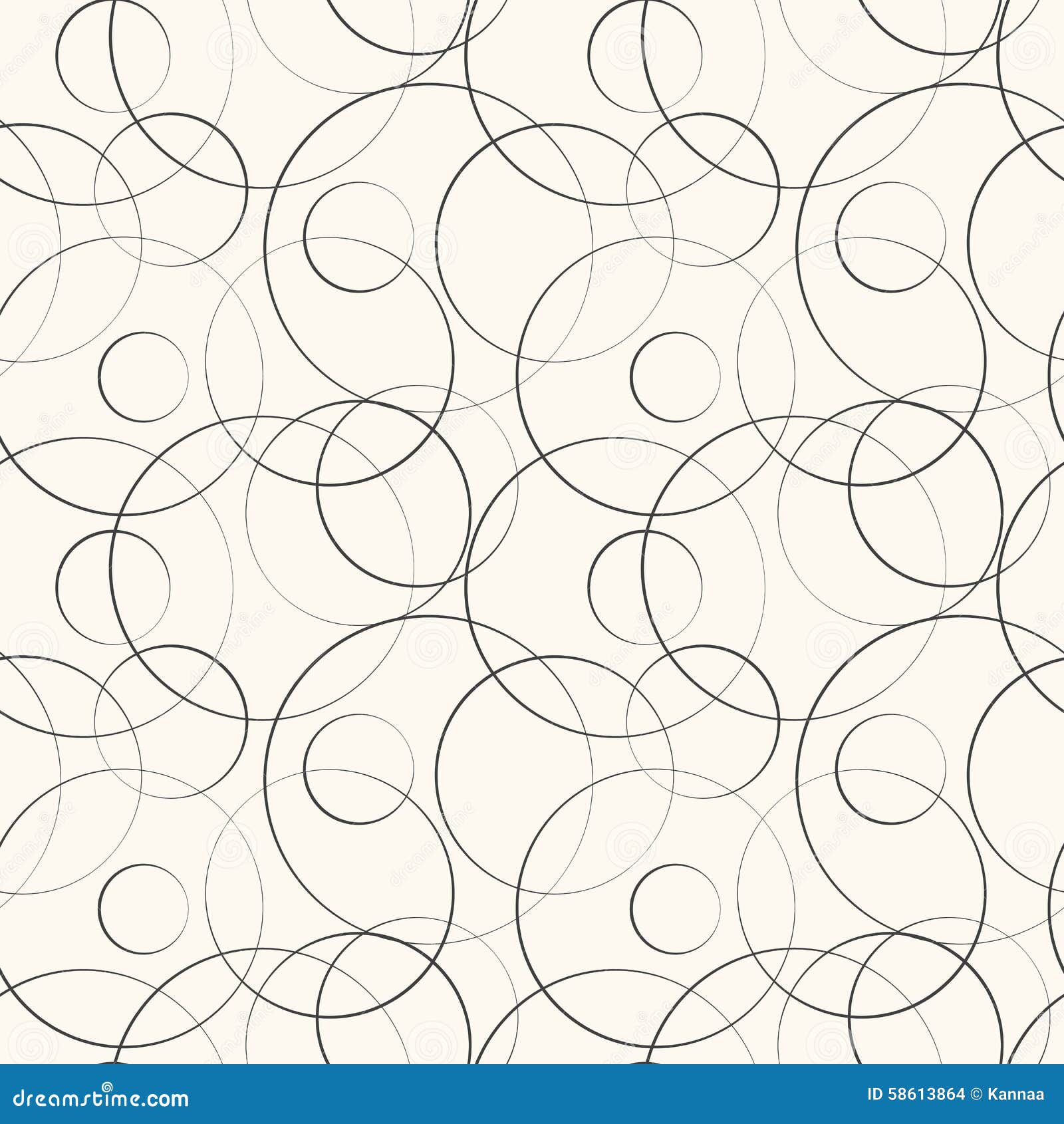 Abstract Geometric Line And Round Seamless Pattern Stock Illustration ...