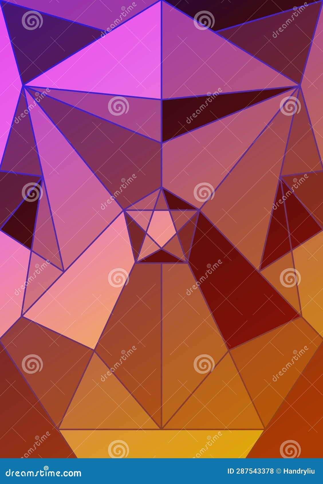 Abstract Geometric Line Style Design with Color Gradient Background