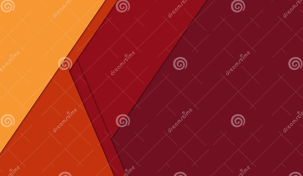 Abstract Geometric Orange Red and Yellow Material Design Background ...