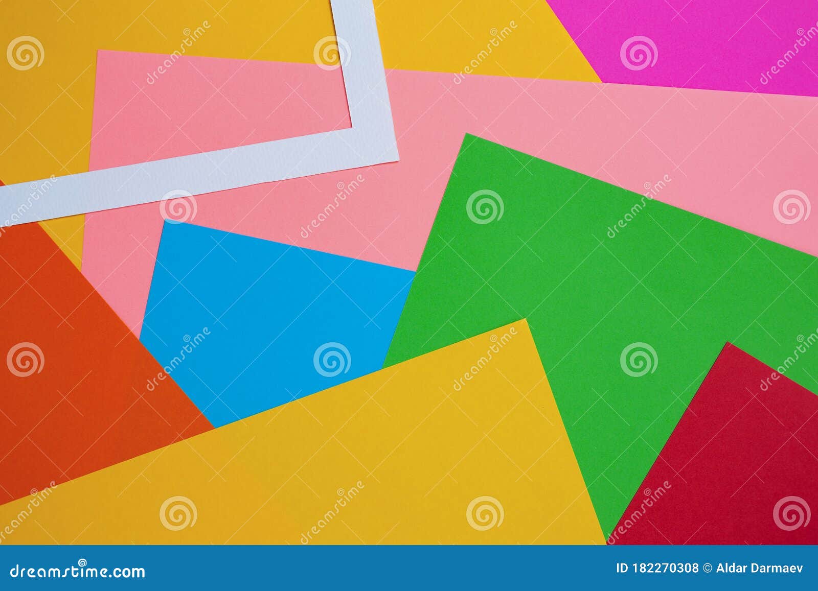 Abstract Pastel Colored Paper Texture Minimalism Background. Minimal  Geometric Shapes And Lines Composition. Blue, Orange, Pink Pastel Color  Paper Geometric Flat Lay Banner With Copy Space. Stock Photo, Picture and  Royalty Free