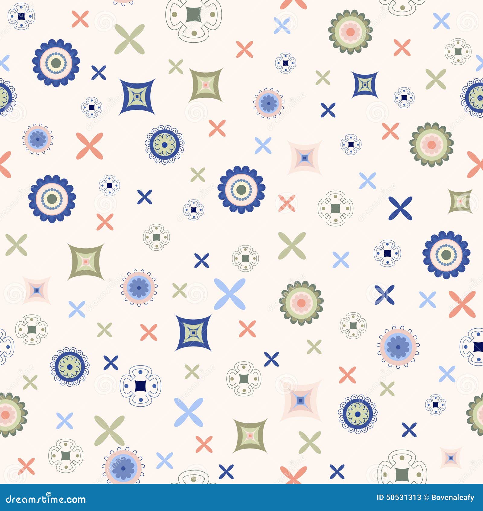 Abstract geometric pattern. Abstract geometric seamless pattern with flowers and rhombus