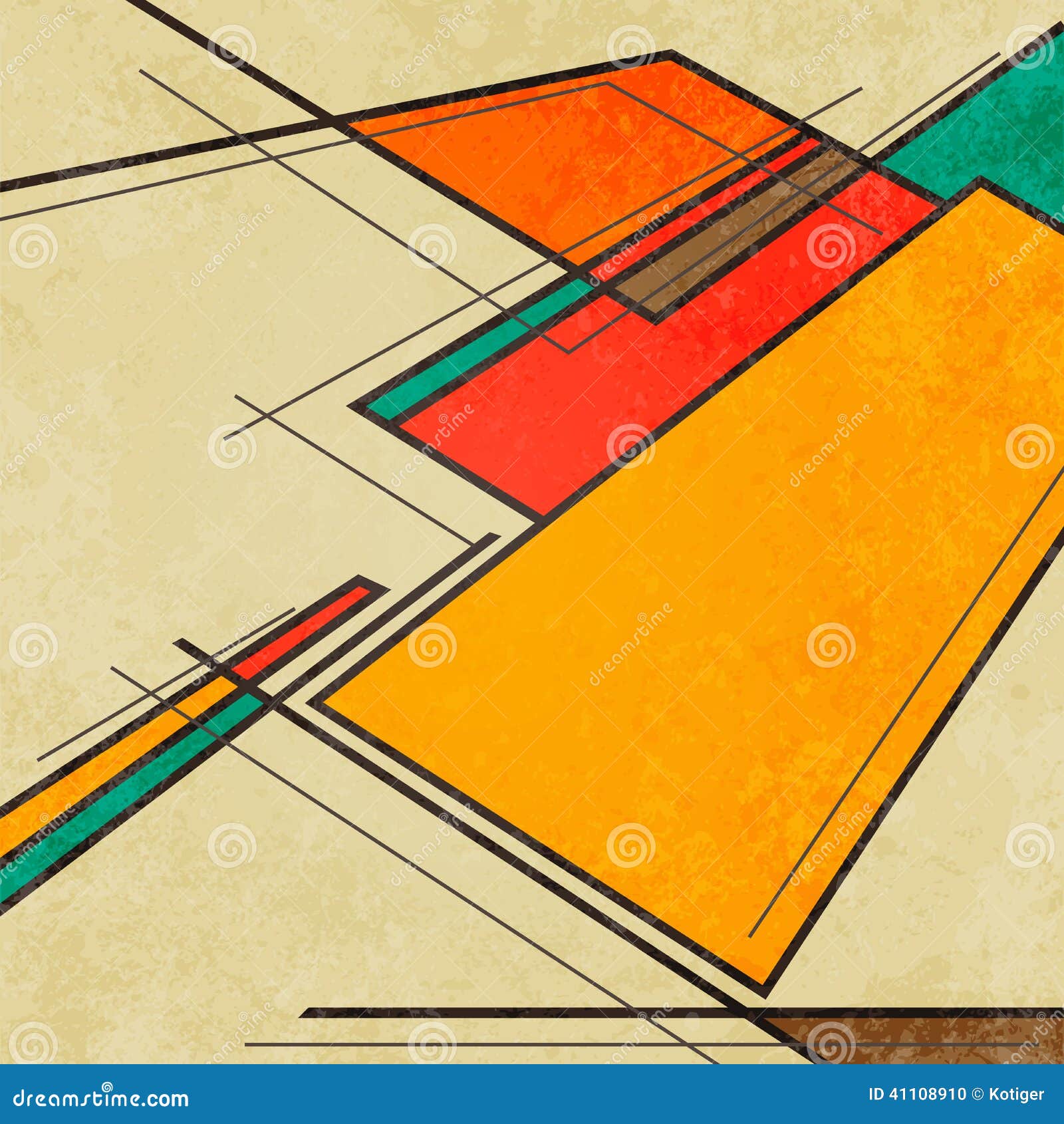 abstract geometric retro colourful background