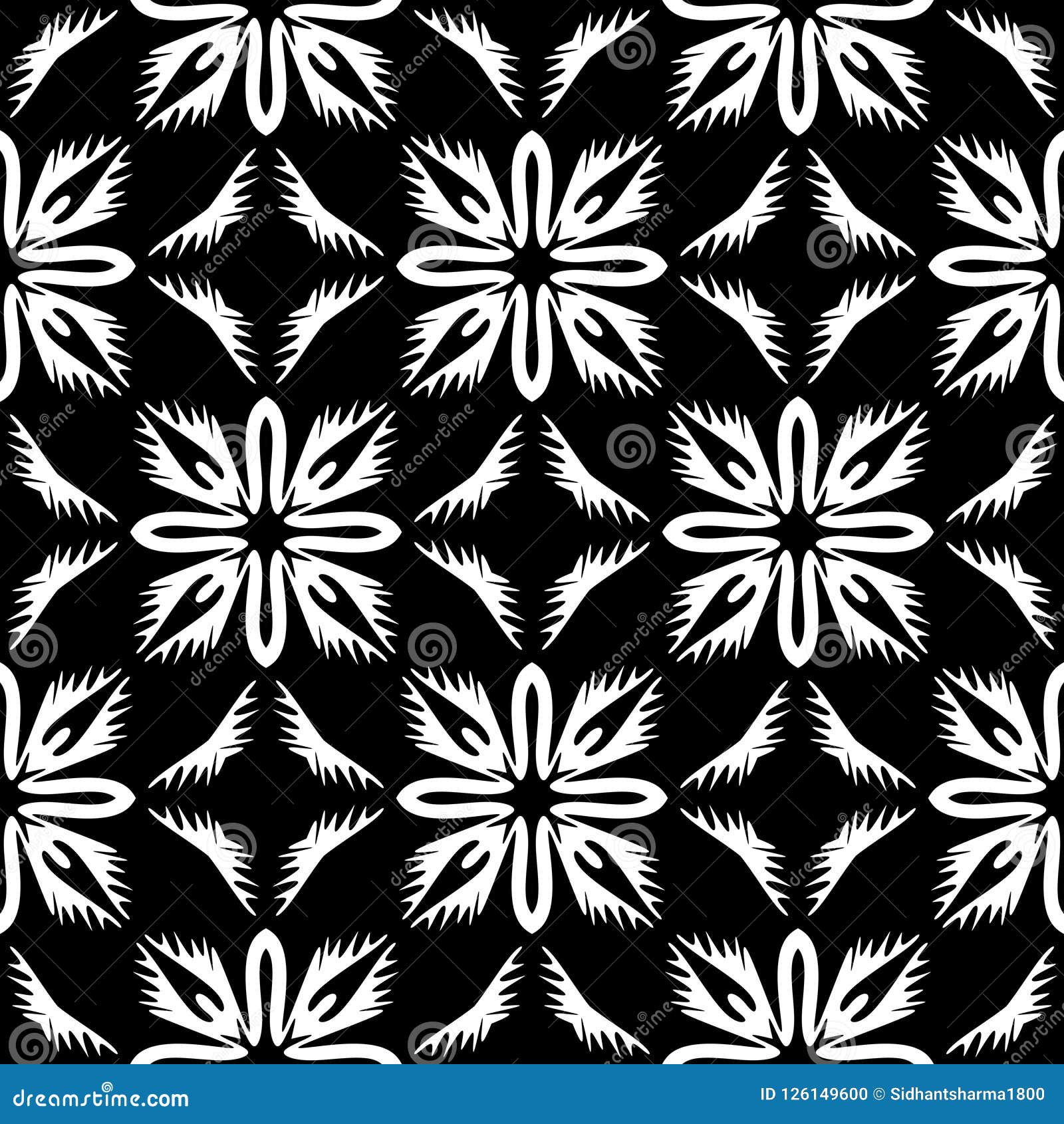 abstract black and white repeated  pattern  s