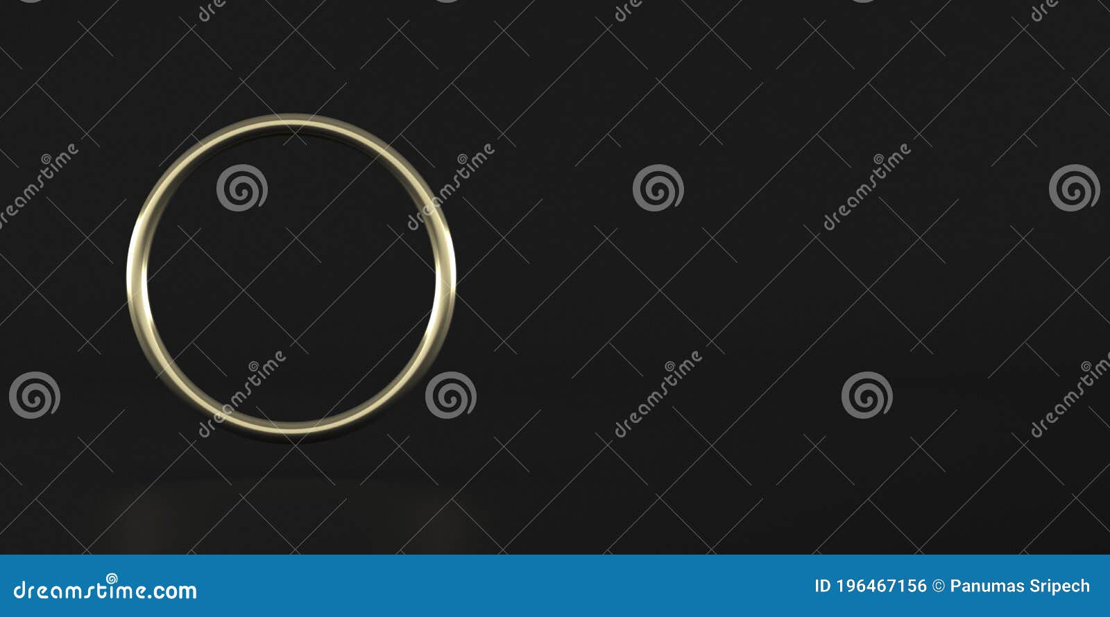 abstract geometric ,golden ring on dark background, minimal style,3d rendering
