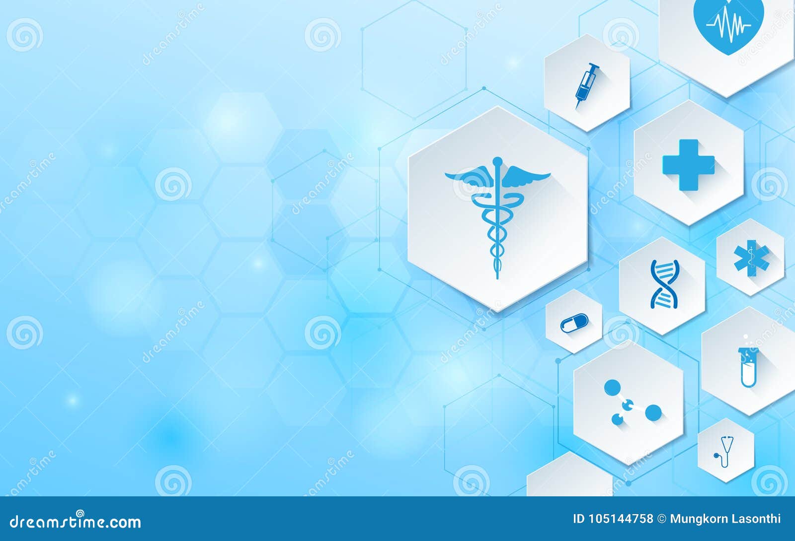 abstract geometric  medicine and science concept background