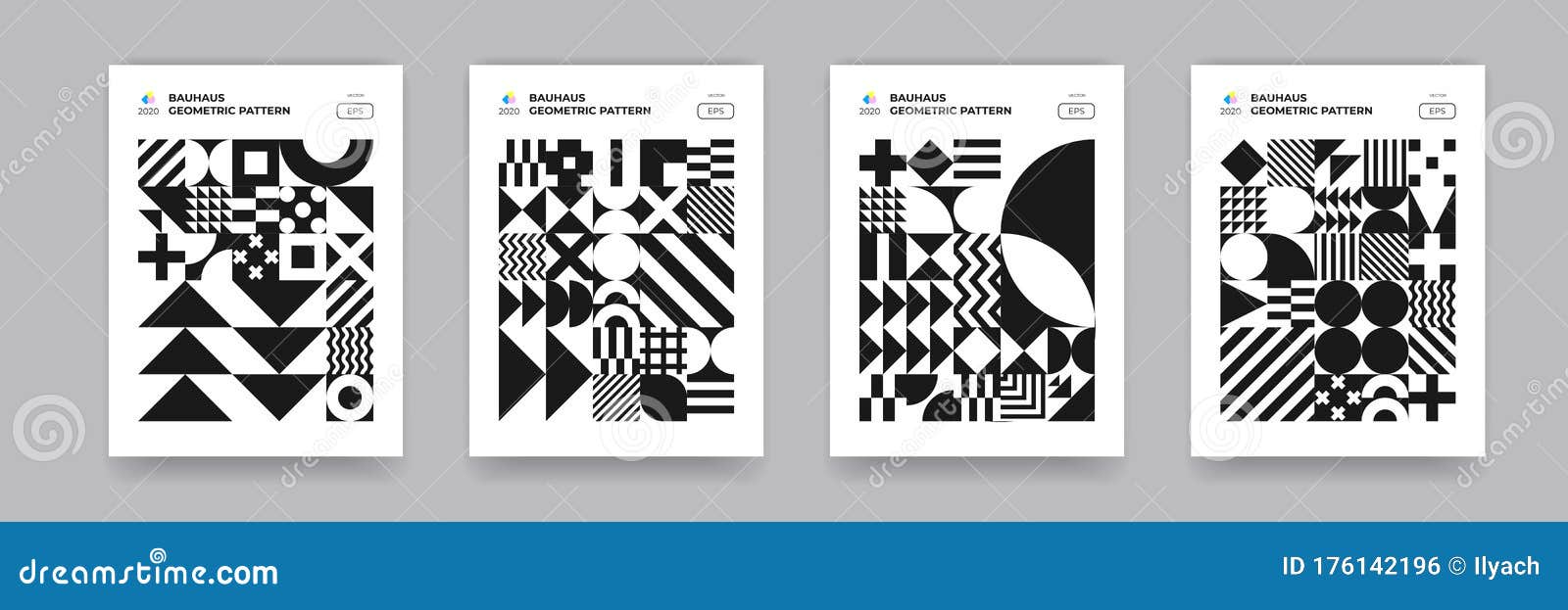 abstract geometric s pattern, bauhaus background. trendy modern circle, triangle and square bauhaus pattern backgrounds,
