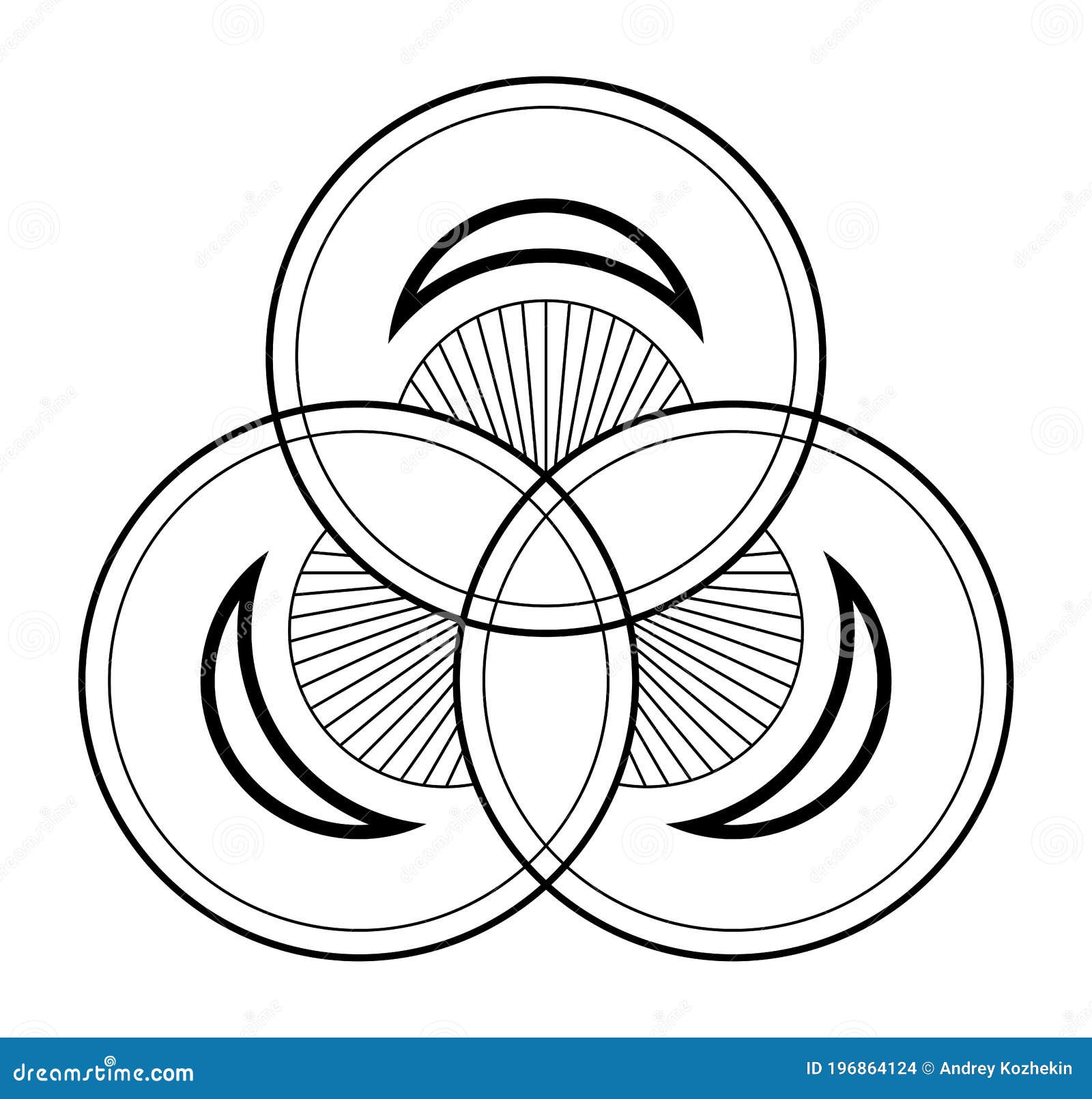 Three Interlocked Circles Stock Illustrations 13 Three