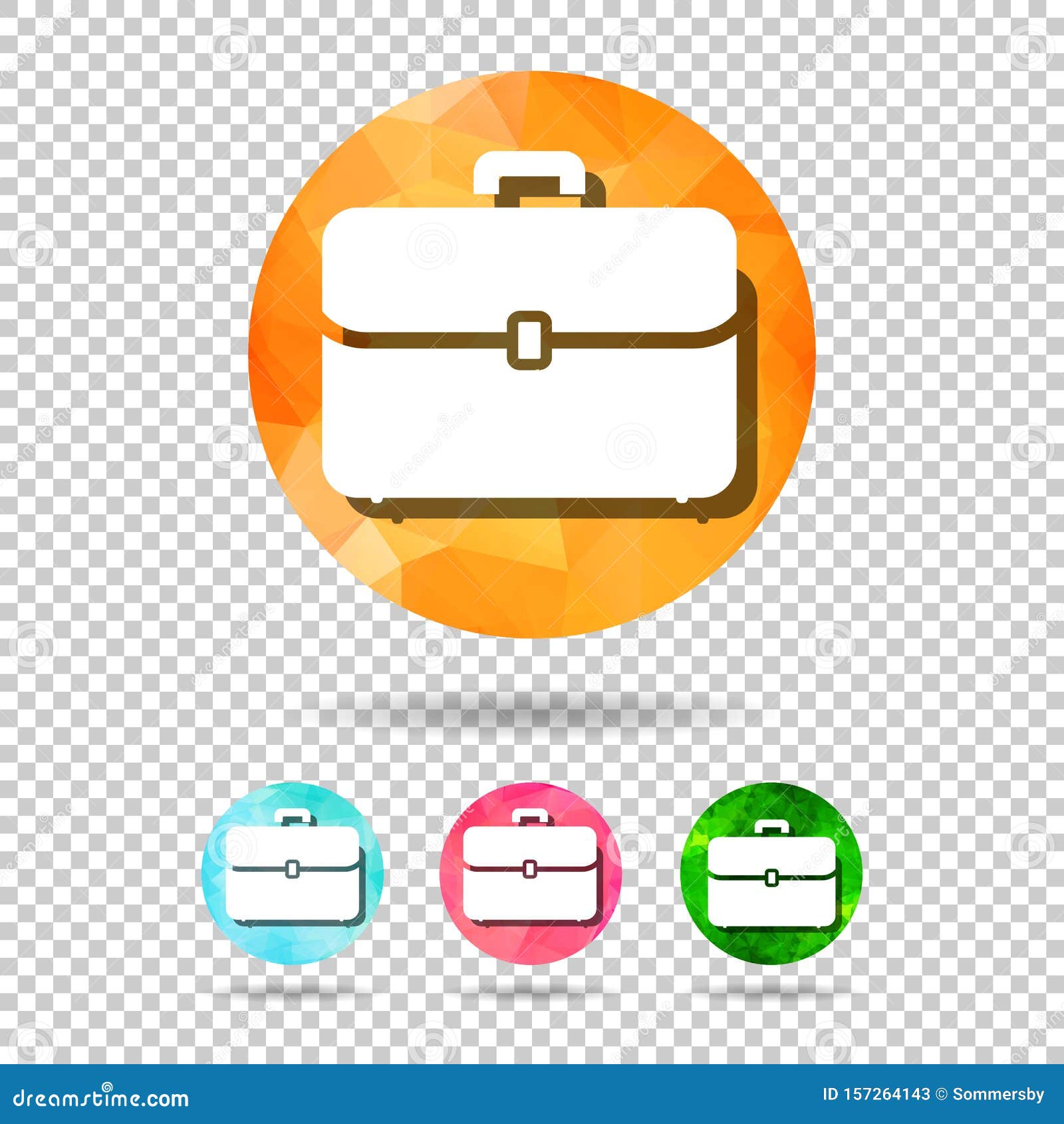 Abstract Geometric Triangular Briefcase Icon for Graphic Design Stock ...